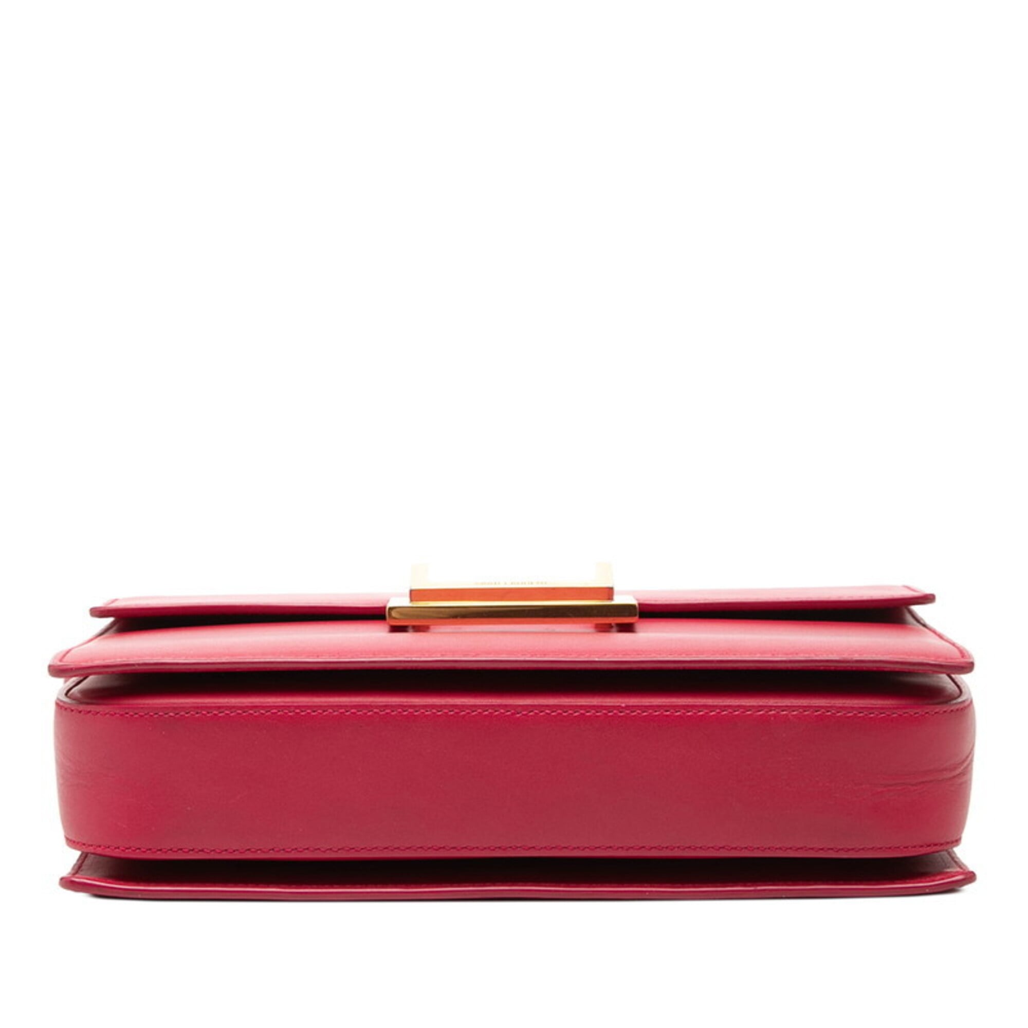 Saint Laurent Red Color Leather Shoulder Bag (Pre-Owned)
