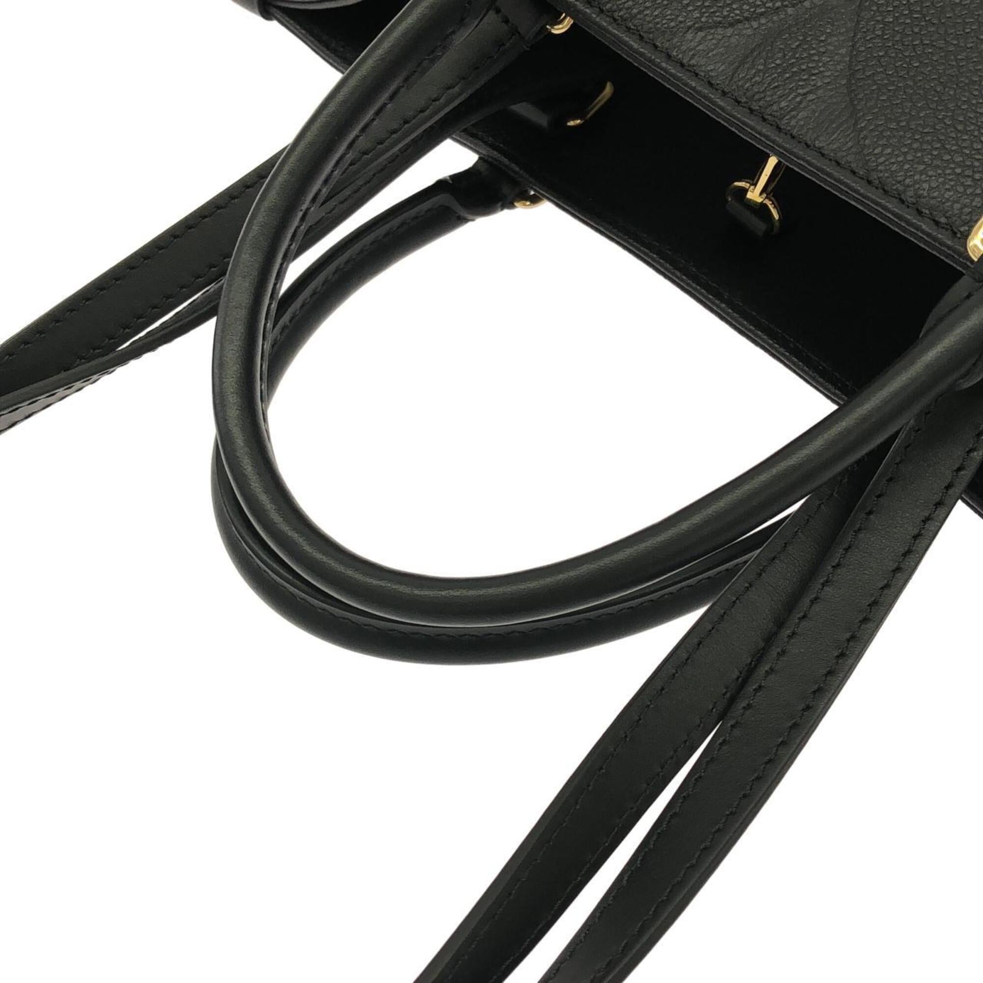 Louis Vuitton Black Leather Handbag (Pre-Owned)