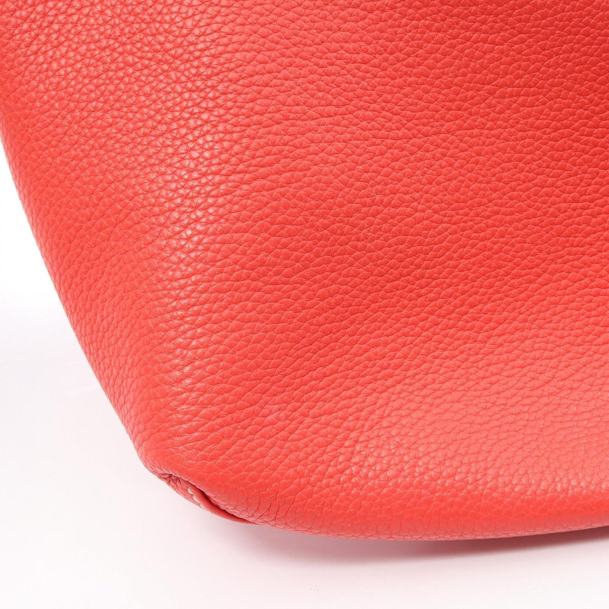 Hermes Bordeaux Pink Taurillon Clemence Leather Handbag Tote Bag (Pre-Owned)