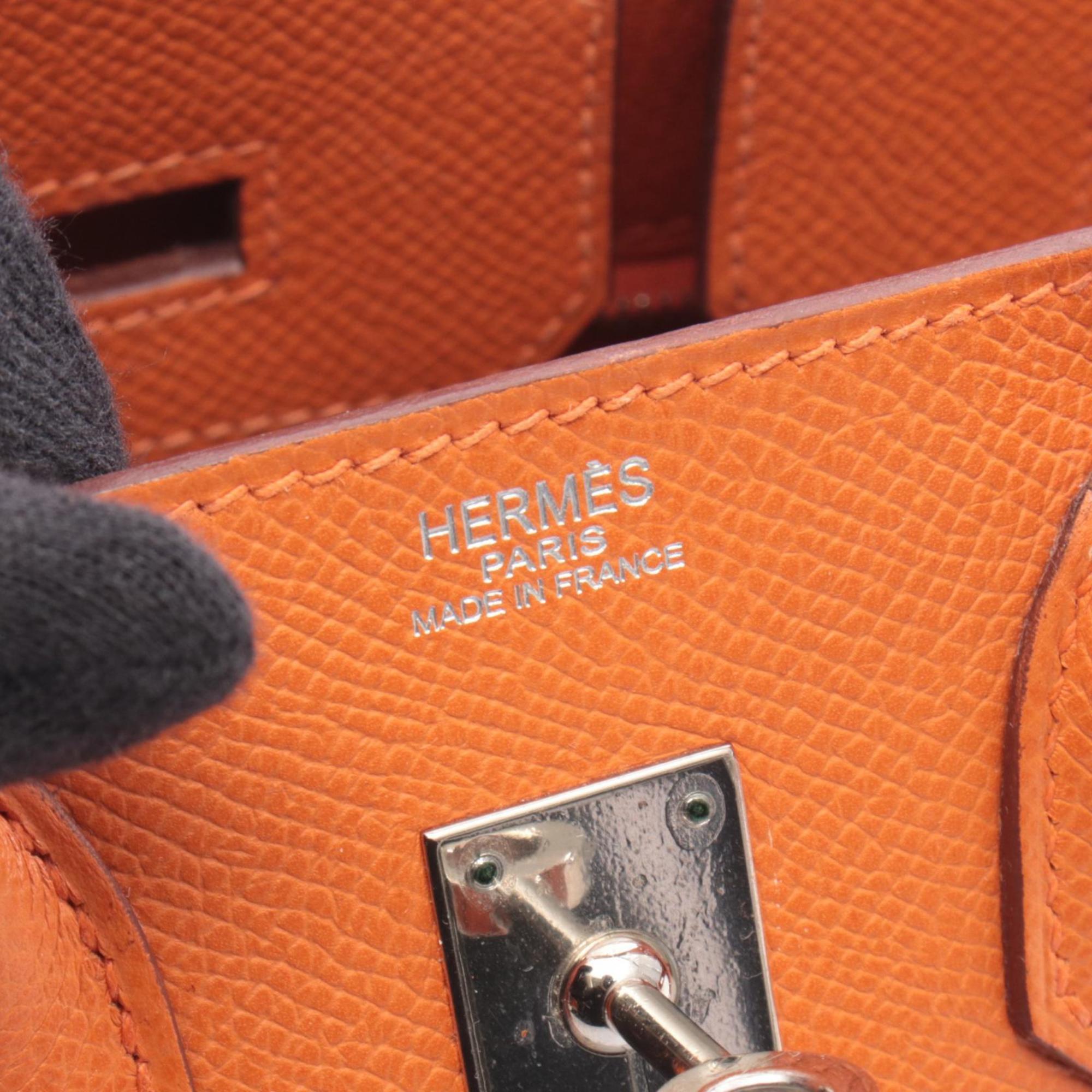 Hermes Orange Epsom Leather Leather Handbag (Pre-Owned)