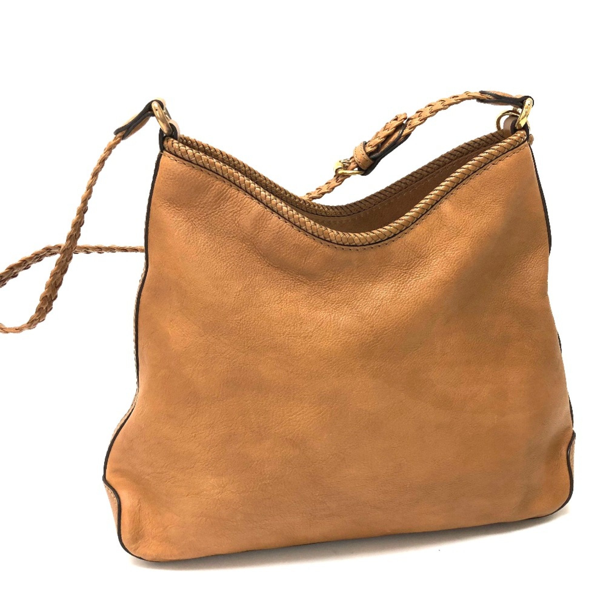 Gucci Brown Leather Shoulder Bag (Pre-Owned)