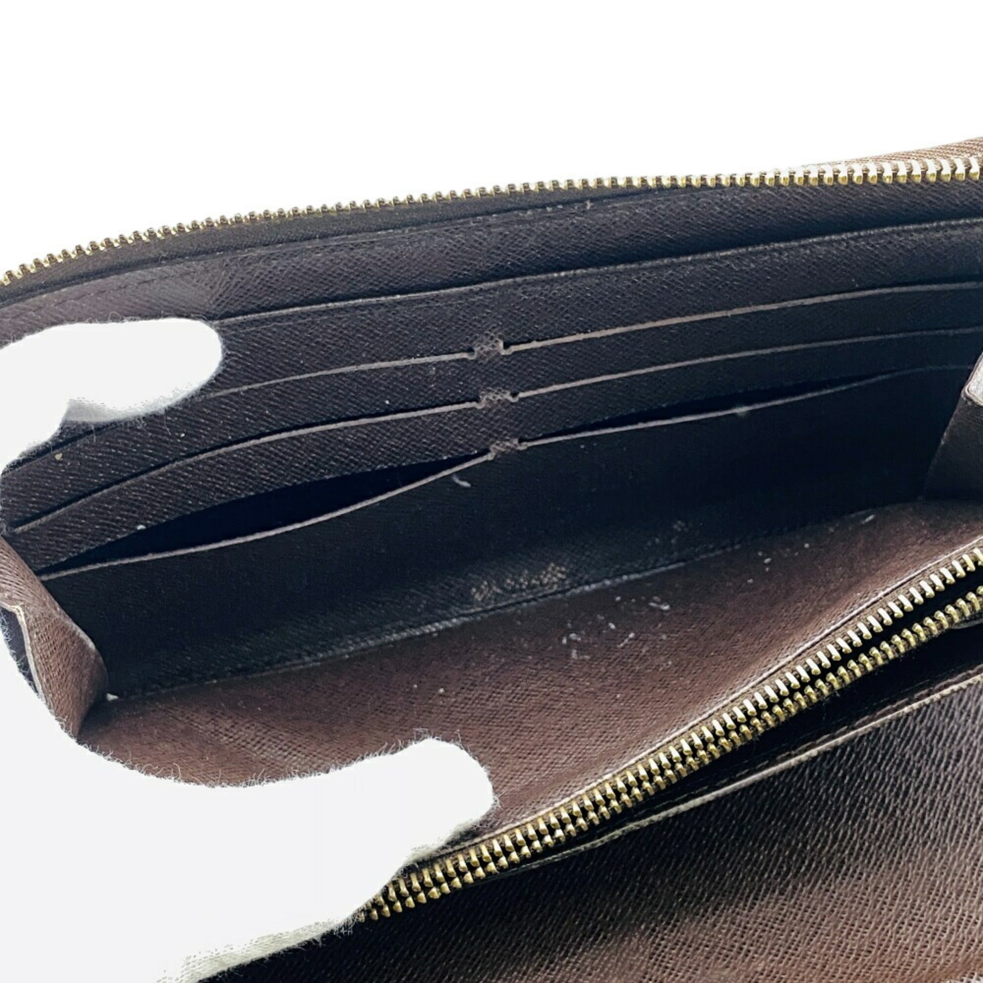 Louis Vuitton Brown Leather Long Wallet (Bi-Fold) (Pre-Owned)