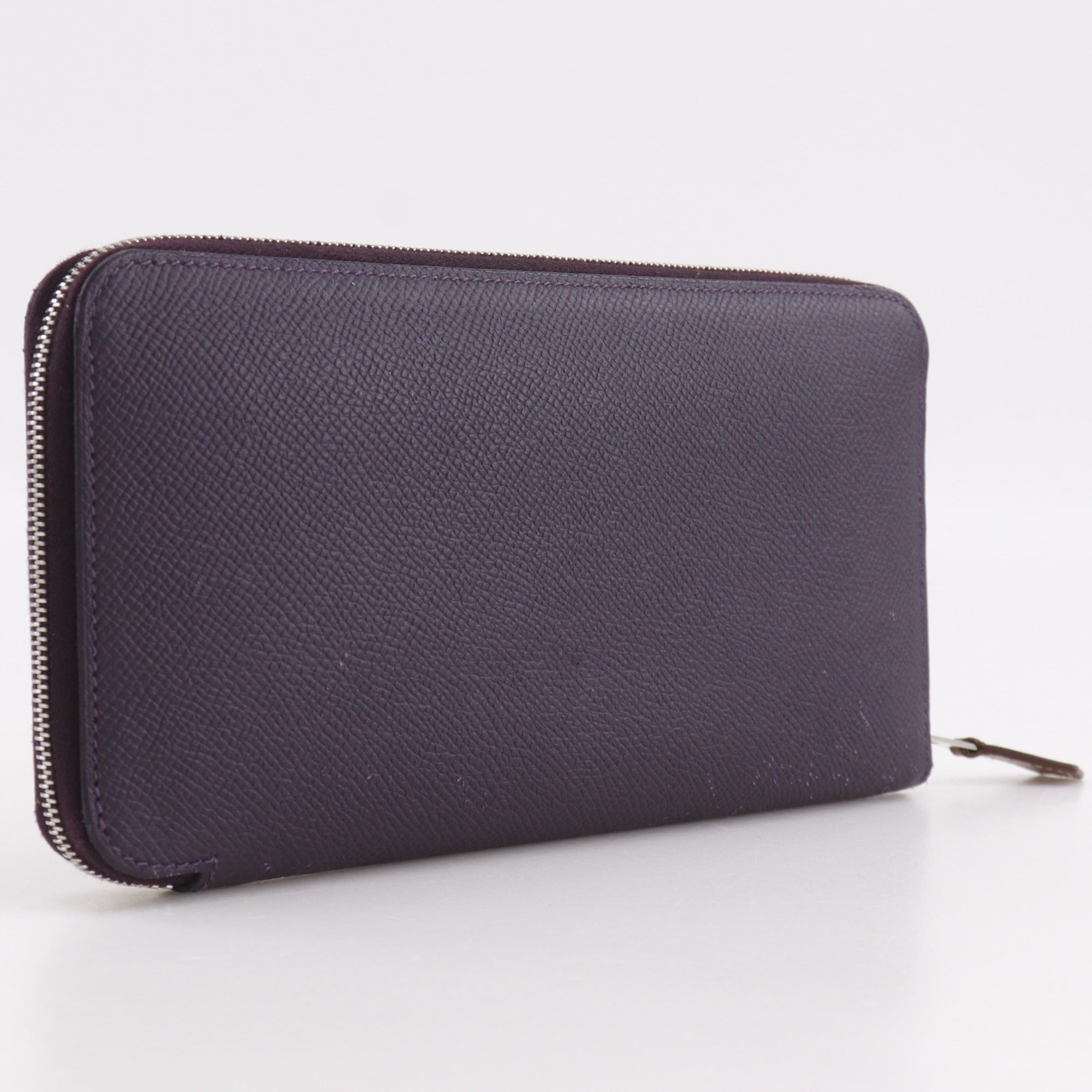 Hermes Purple Epsom Leather Coin Purse/Coin Case (Pre-Owned)