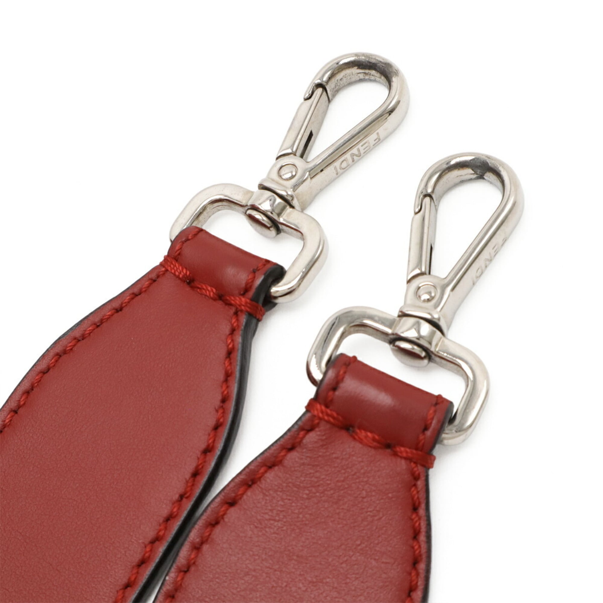 Fendi Red Color Leather Handbag Shoulder Bag (Pre-Owned)