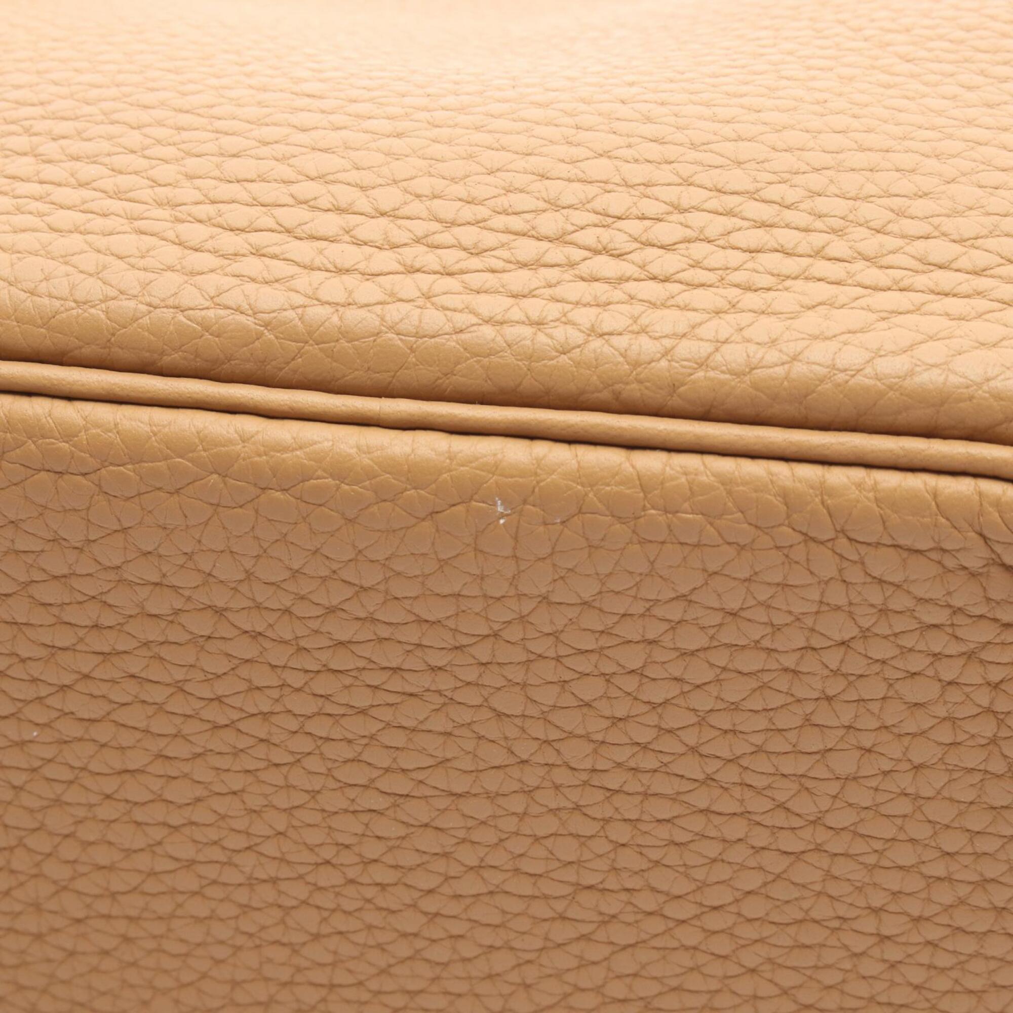 Hermes Brown Taurillon Clemence Leather Leather Handbag Shoulder Bag (Pre-Owned)