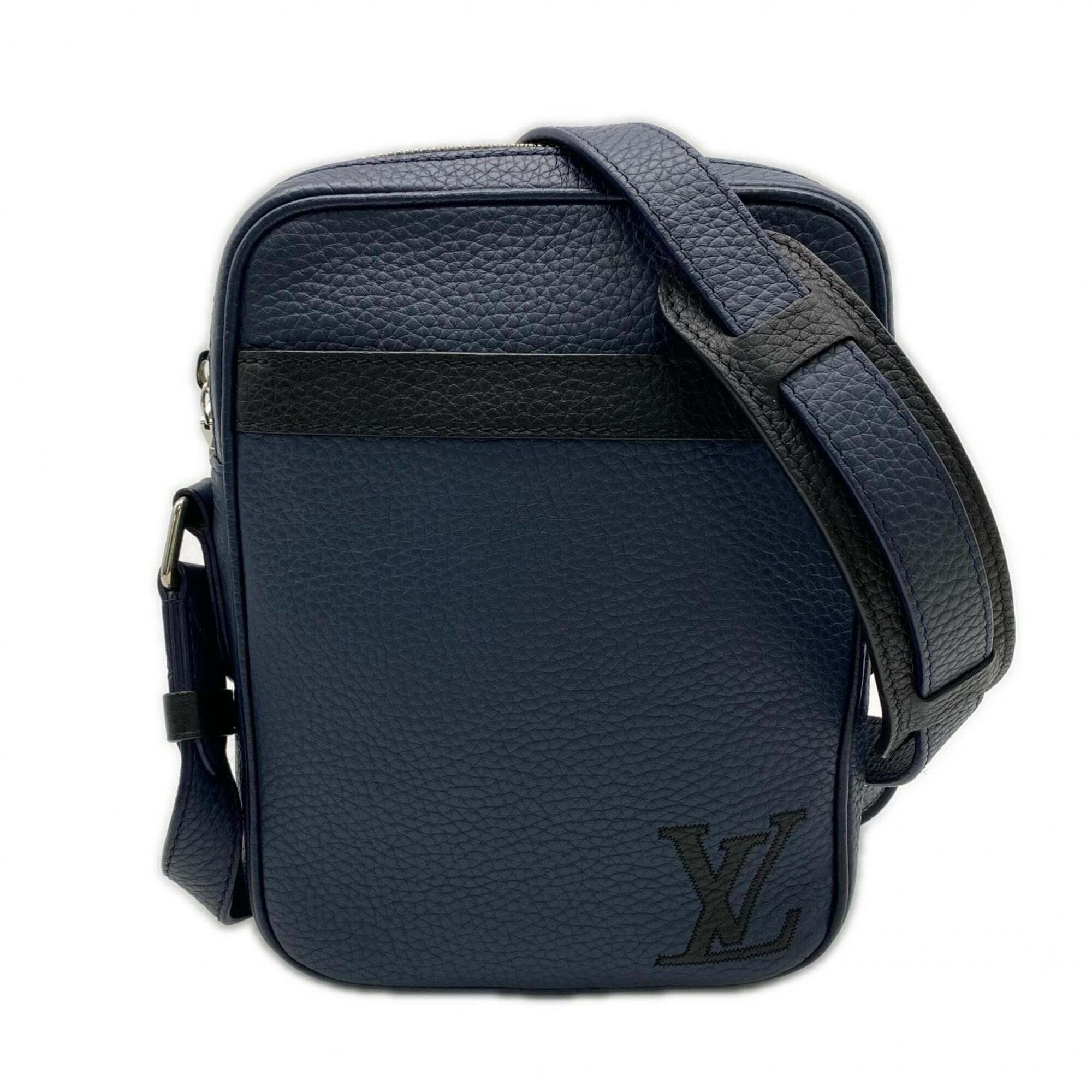 Louis Vuitton Navy Leather Shoulder Bag (Pre-Owned)