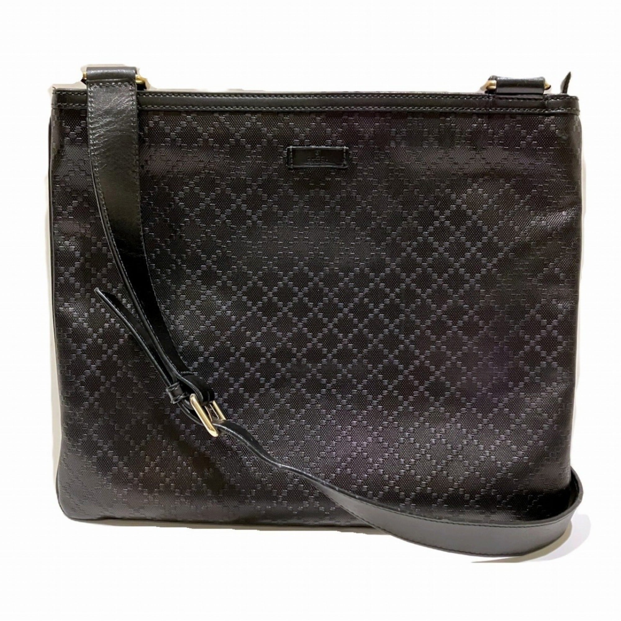 Gucci Black Gg Imprimé Shoulder Bag (Pre-Owned)