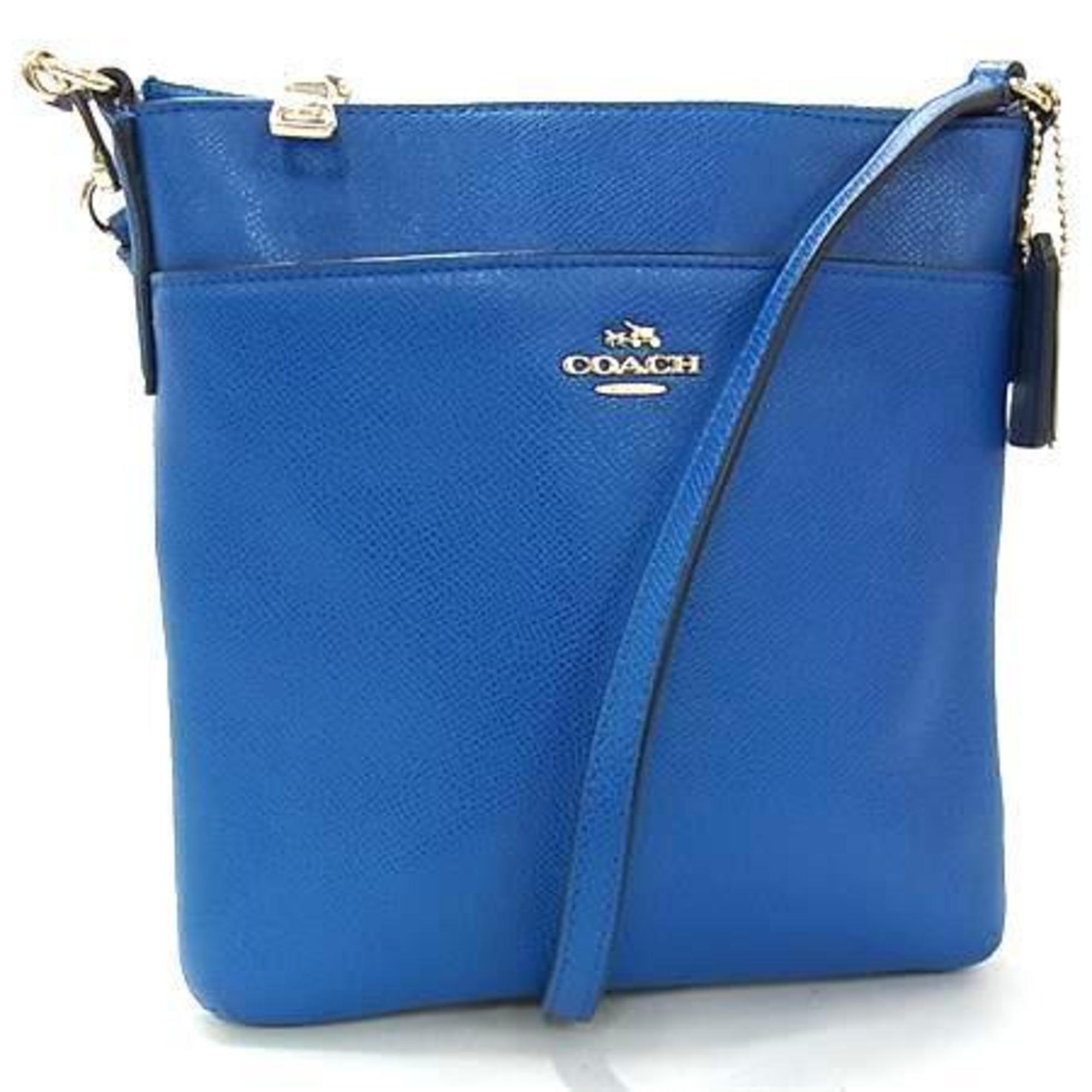 Coach Blue Leather Handbag Shoulder Bag Tote Bag (Pre-Owned)