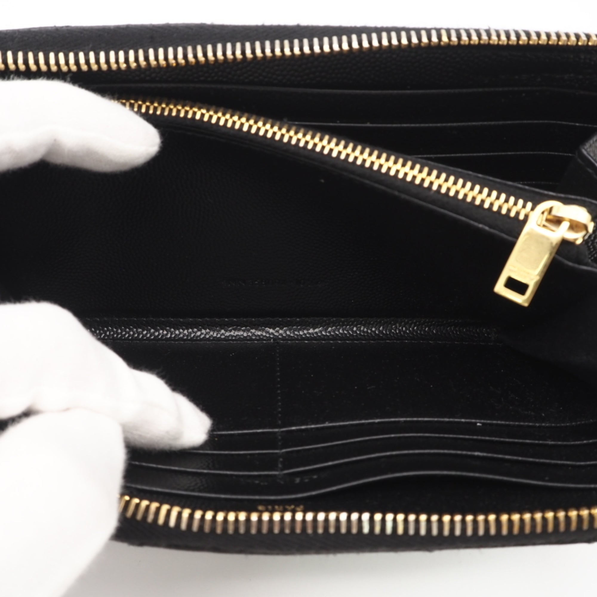 Saint Laurent Black Long Wallet (Bi-Fold) (Pre-Owned)