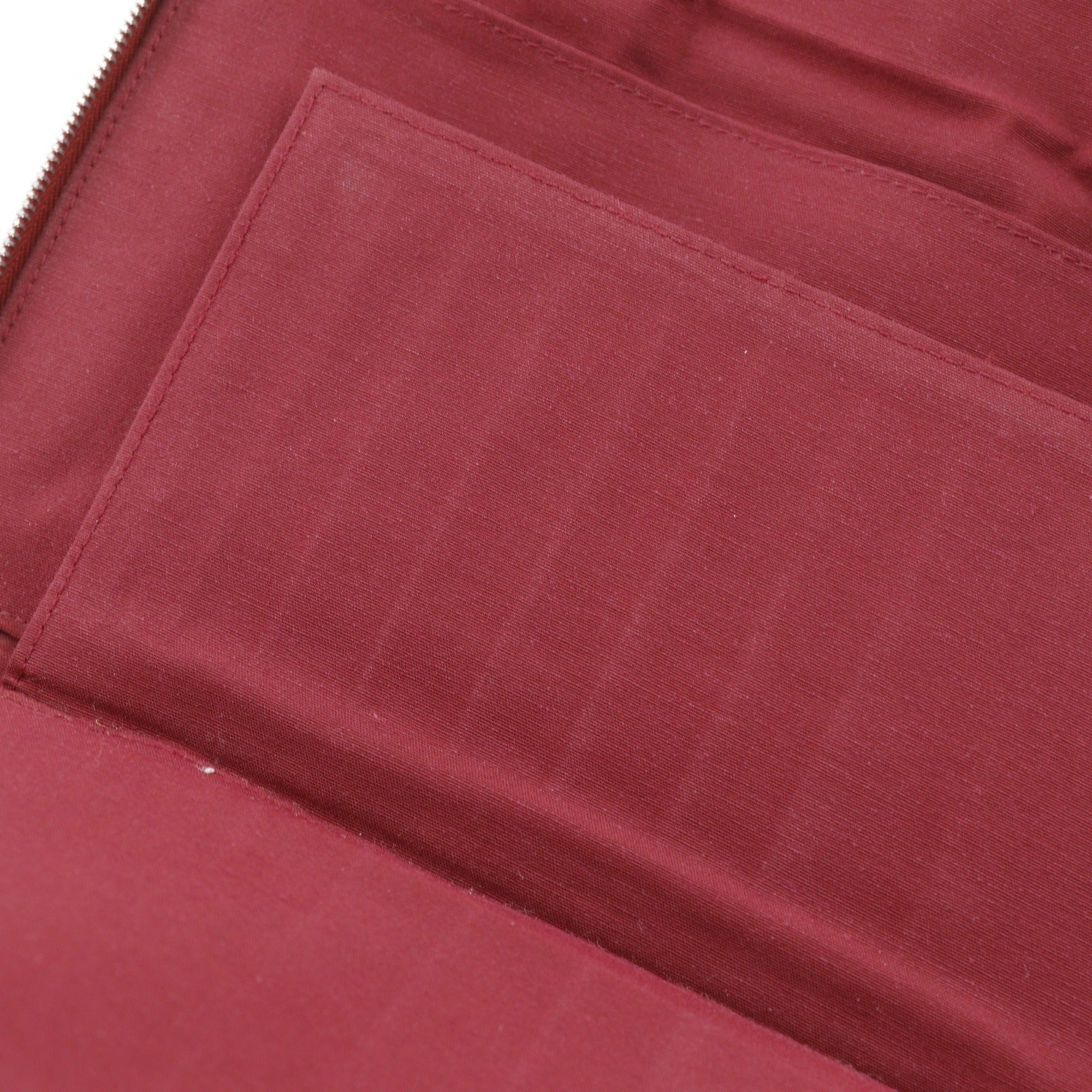 Hermes Red Color Canvas Long Wallet (Bi-Fold) (Pre-Owned)