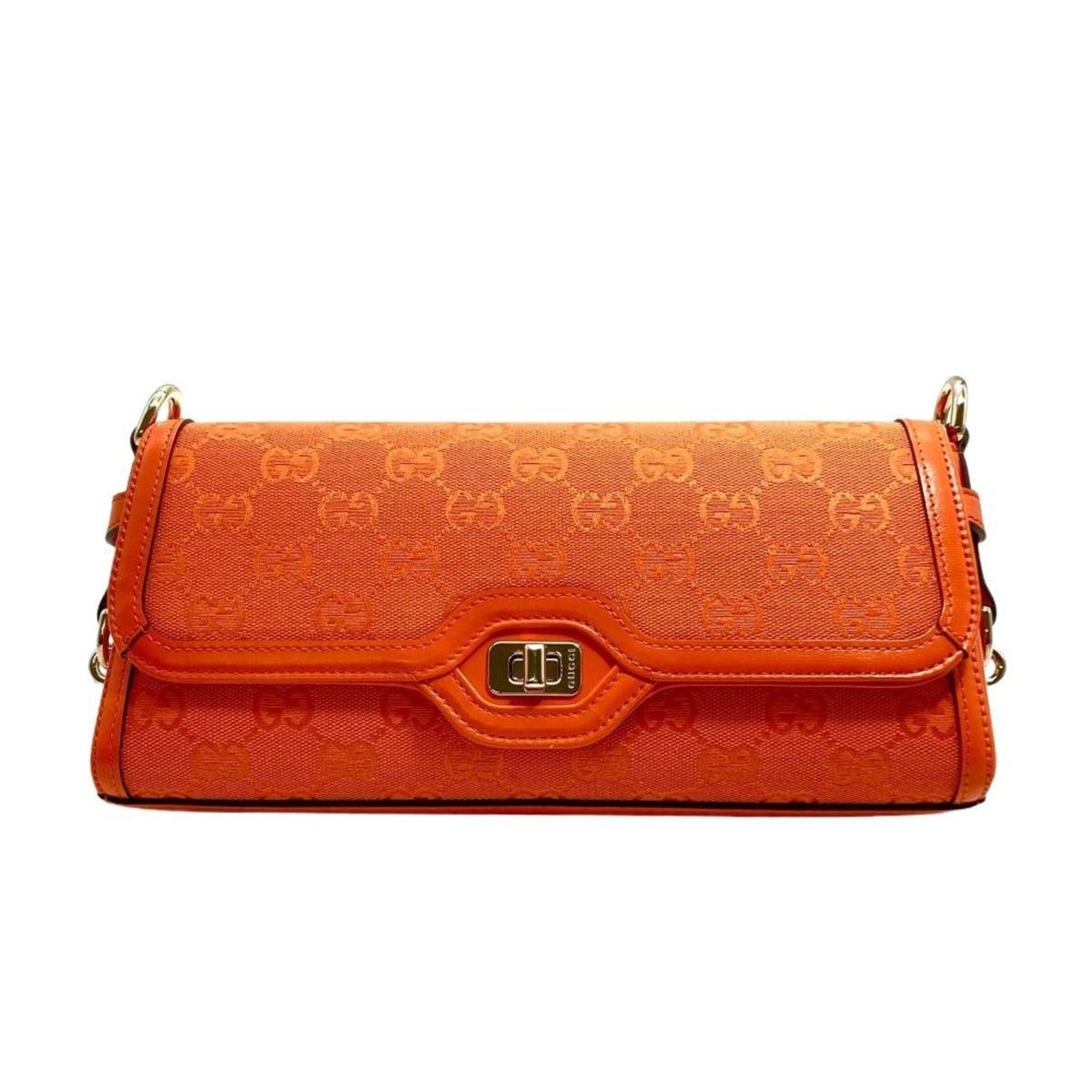 Gucci Gg Canvas Orange Gg Canvas Shoulder Bag (Pre-Owned)