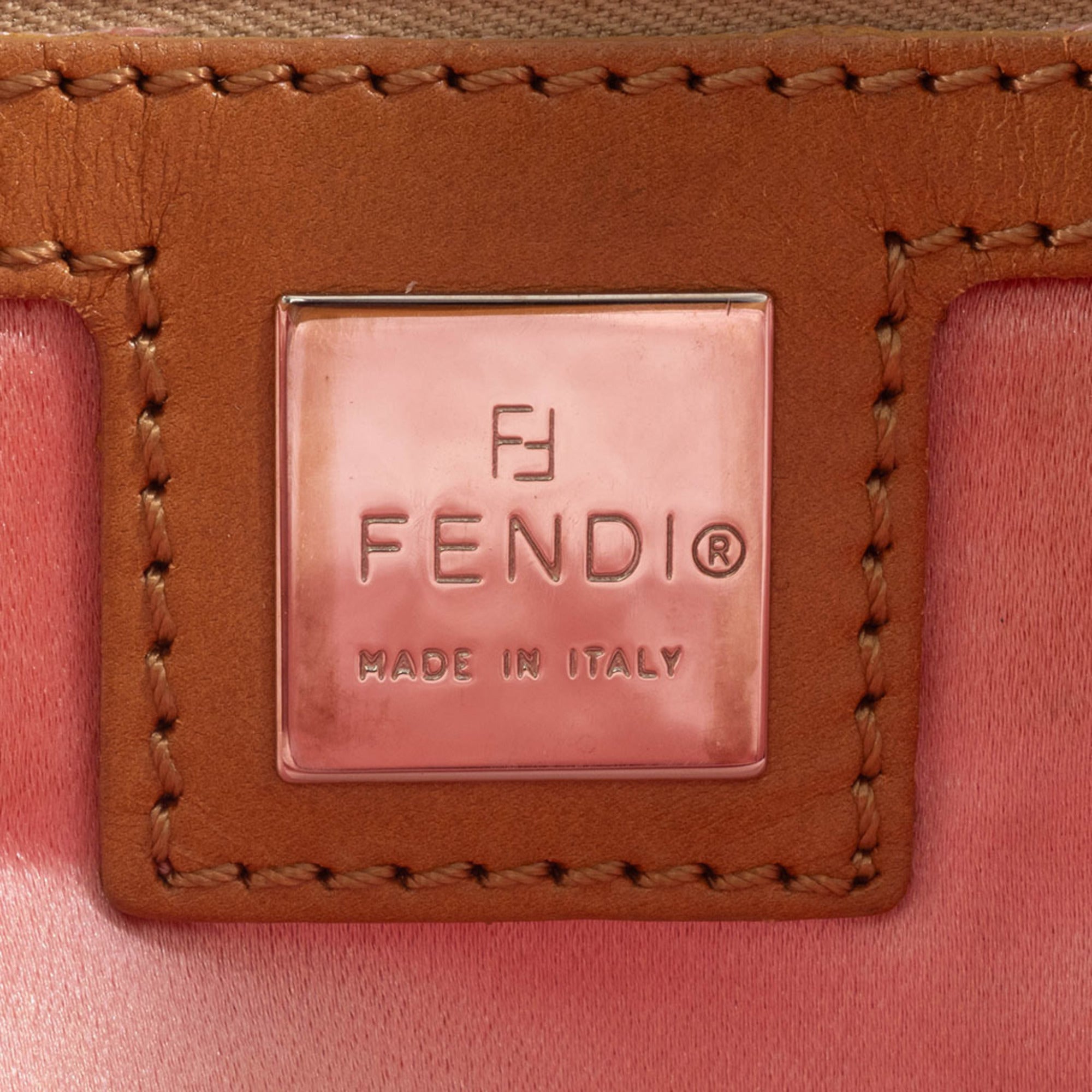 Fendi Pink Straw Tote Bag (Pre-Owned)