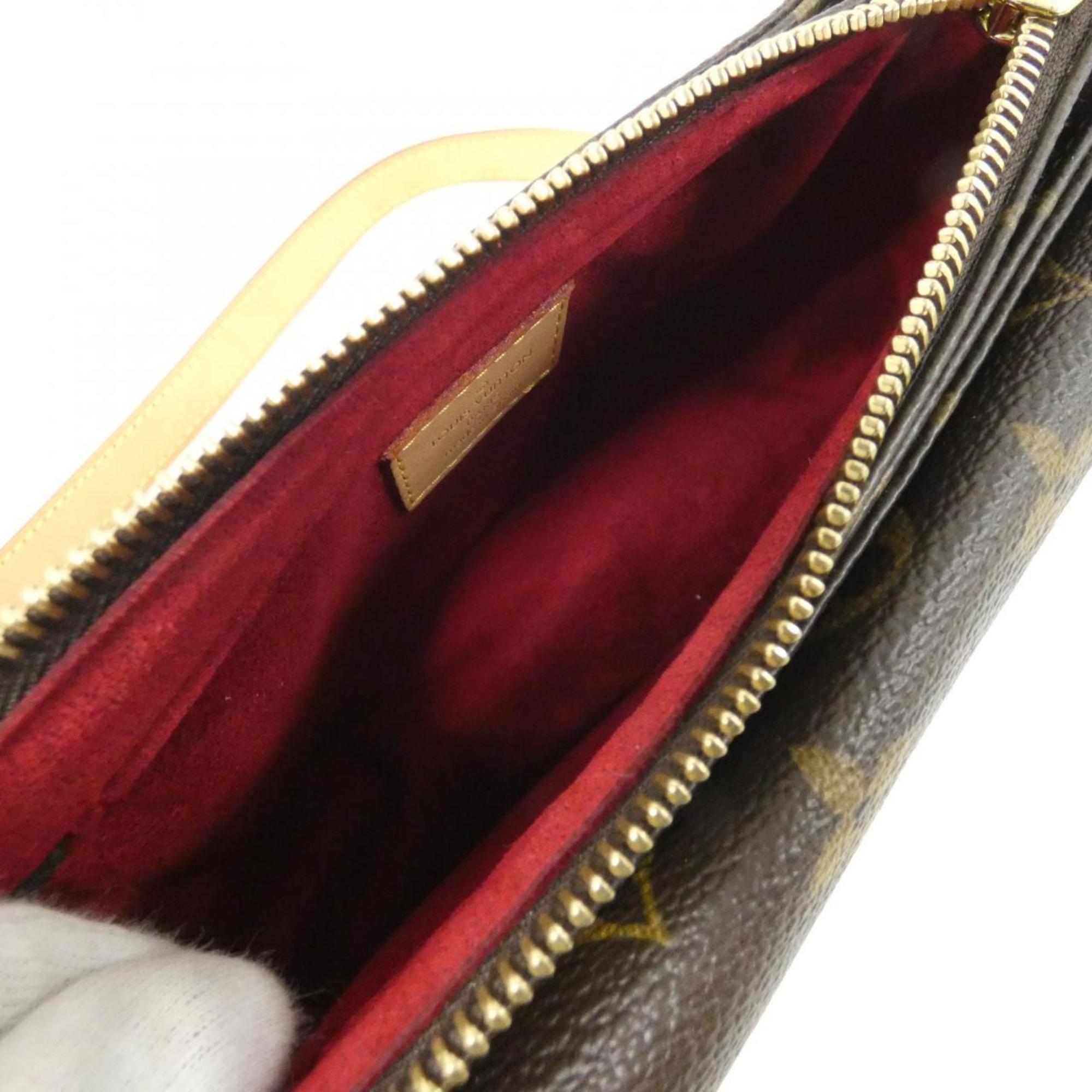 Louis Vuitton Brown Coated Canvas Shoulder Bag (Pre-Owned)