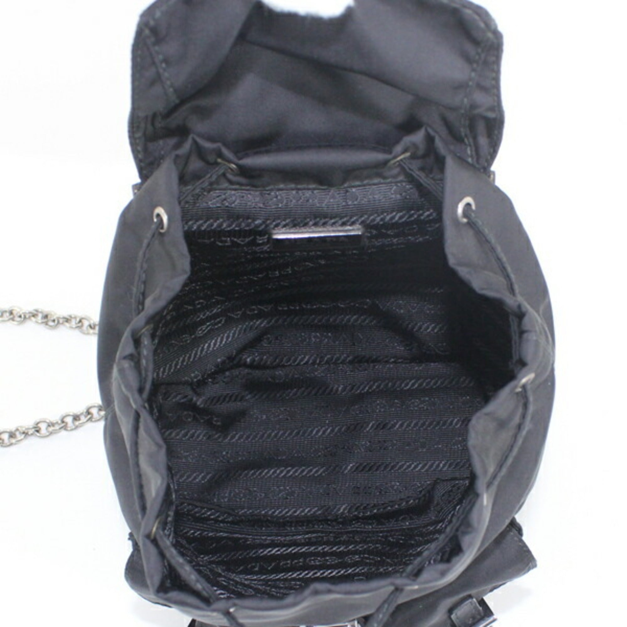 Prada Black Nero Nylon Leather Shoulder Bag (Pre-Owned)