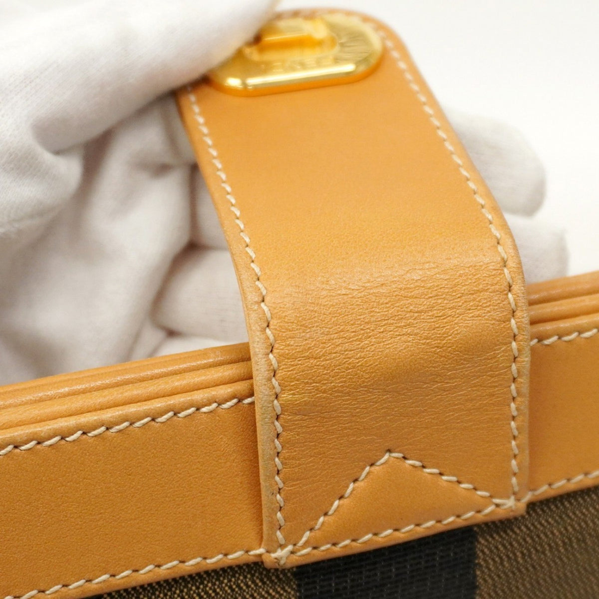 Fendi Beige Black Pvc Clutch Bag (Pre-Owned)