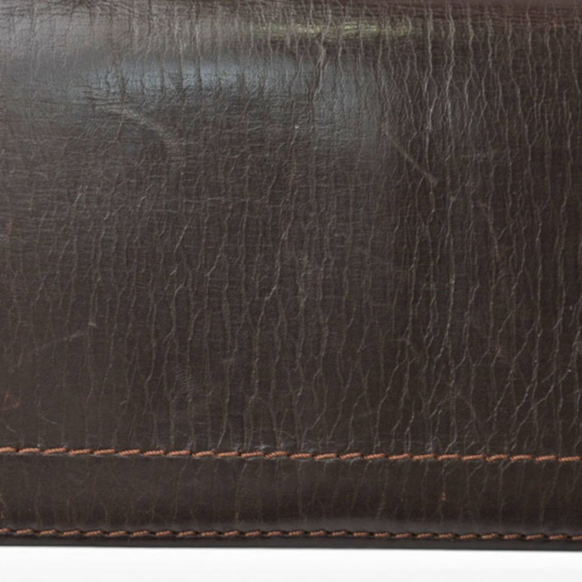 Louis Vuitton Utah Coffee Dark Brown Utah Leather Long Wallet (Bi-Fold) (Pre-Owned)