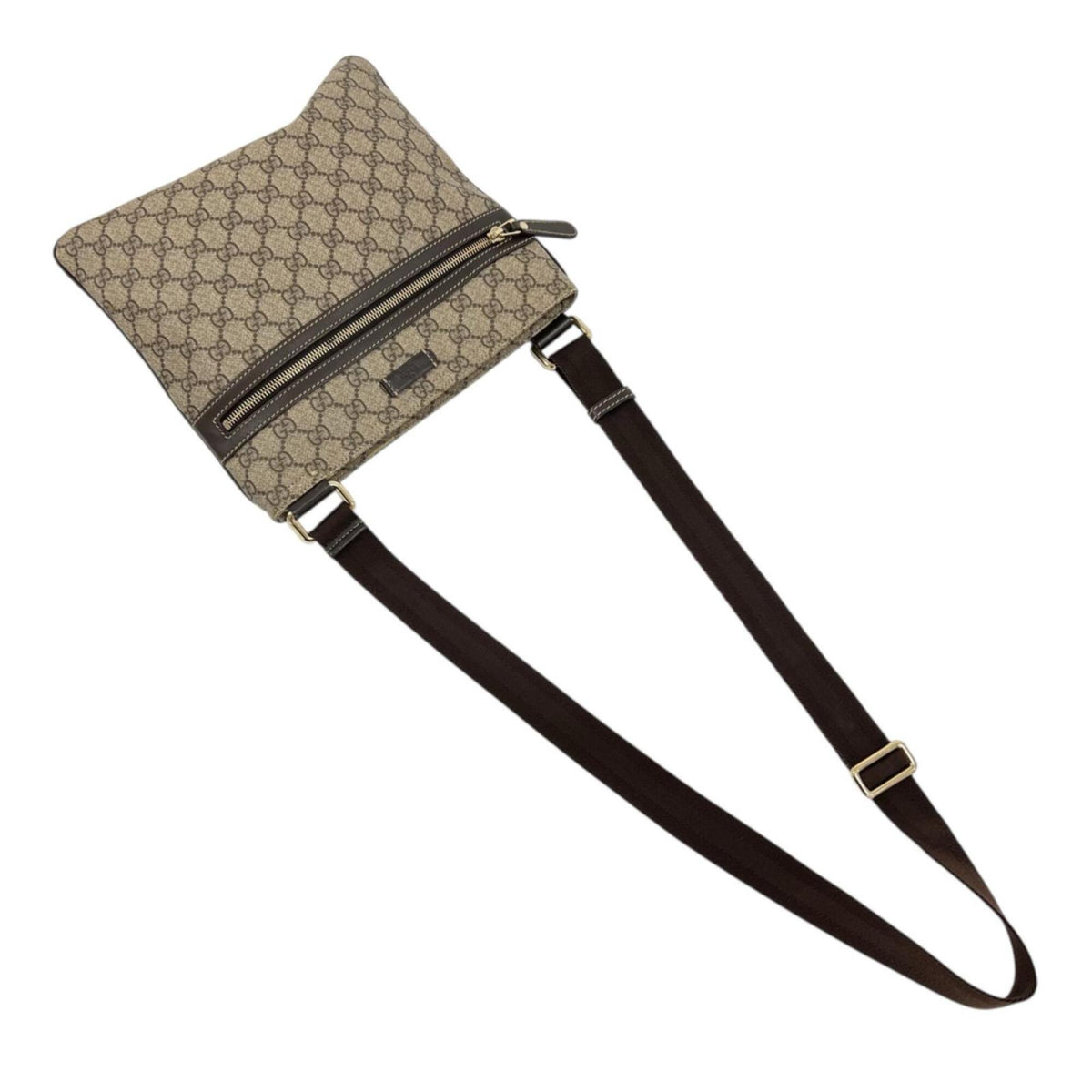 Gucci Brown Gg Supreme Canvas Crossbody Bag Messenger Bag (Pre-Owned)