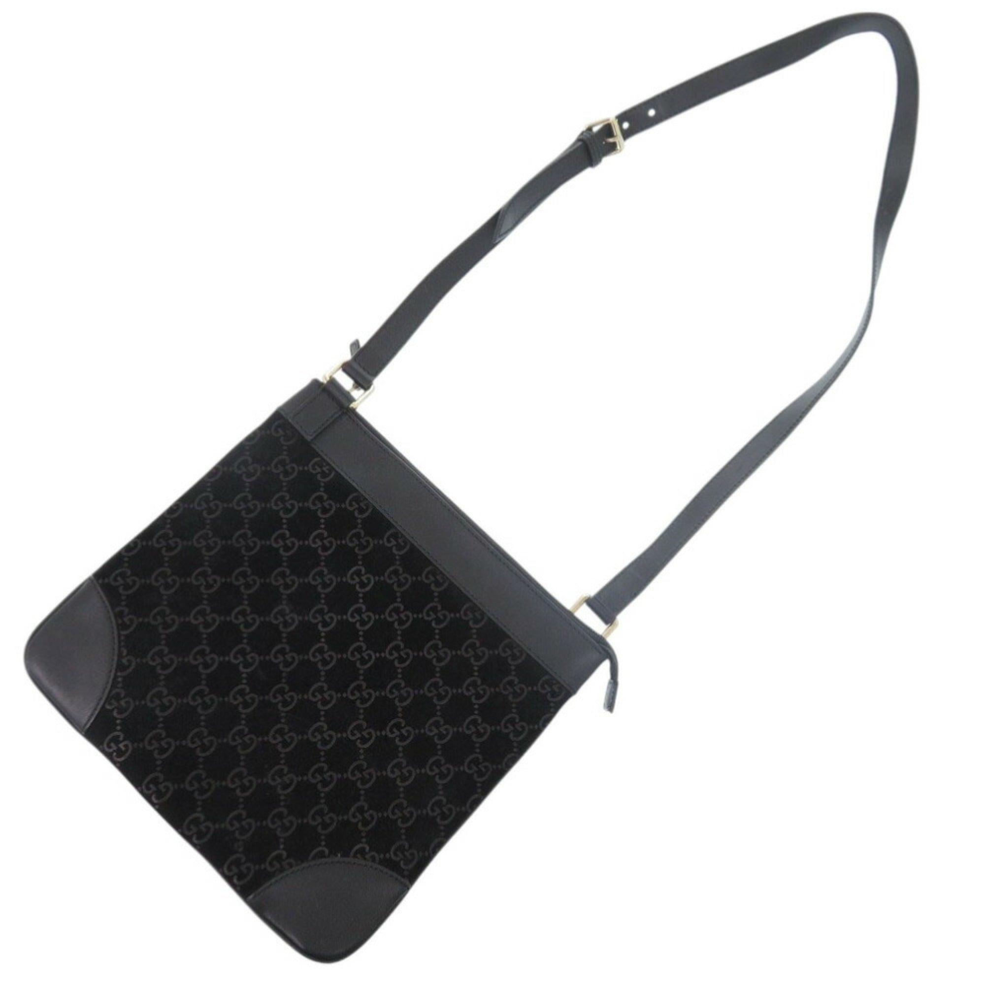 Gucci Black Suede Shoulder Bag (Pre-Owned)
