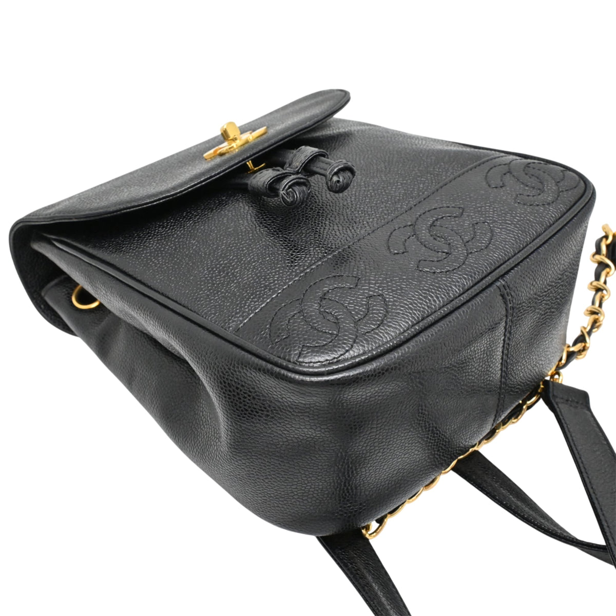 Chanel Black Grained Calfskin Backpack (Pre-Owned)