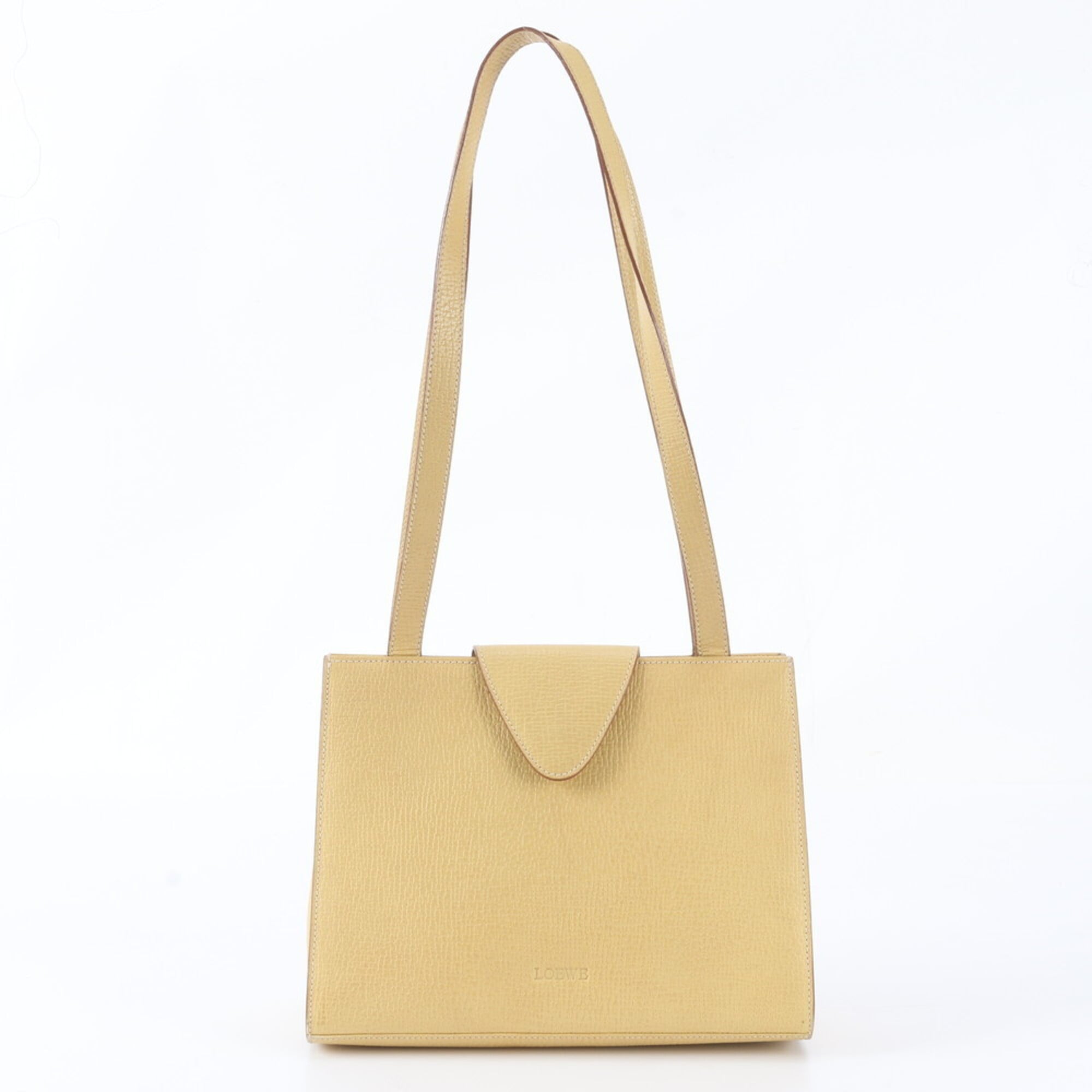Loewe Yellow Leather Handbag Shoulder Bag Tote Bag (Pre-Owned)