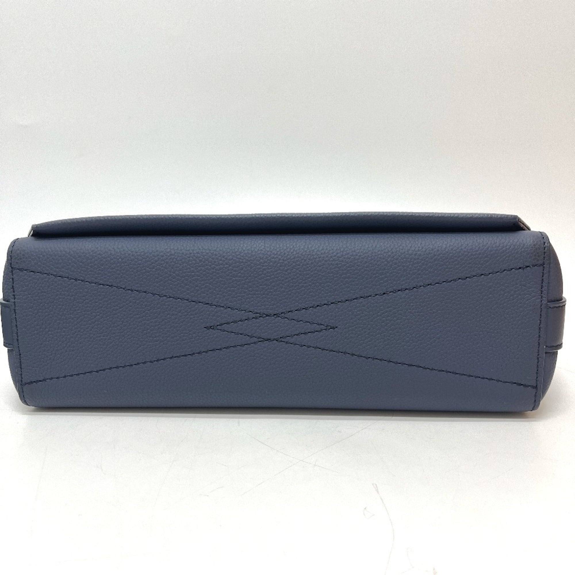 Louis Vuitton Blue Leather Handbag Shoulder Bag (Pre-Owned)