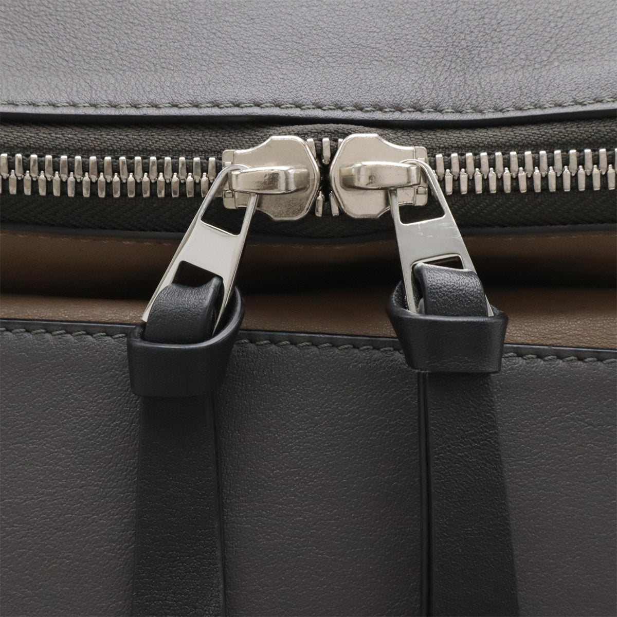 Loewe Black Brown Gray Leather Backpack (Pre-Owned)
