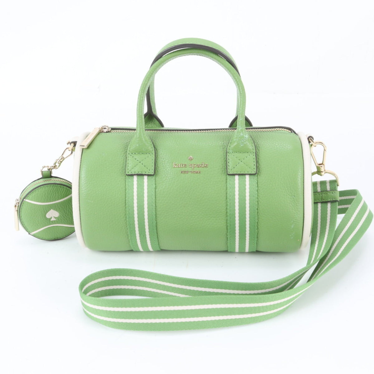 Kate Spade Green White Leather Crossbody Bag Shoulder Bag (Pre-Owned)
