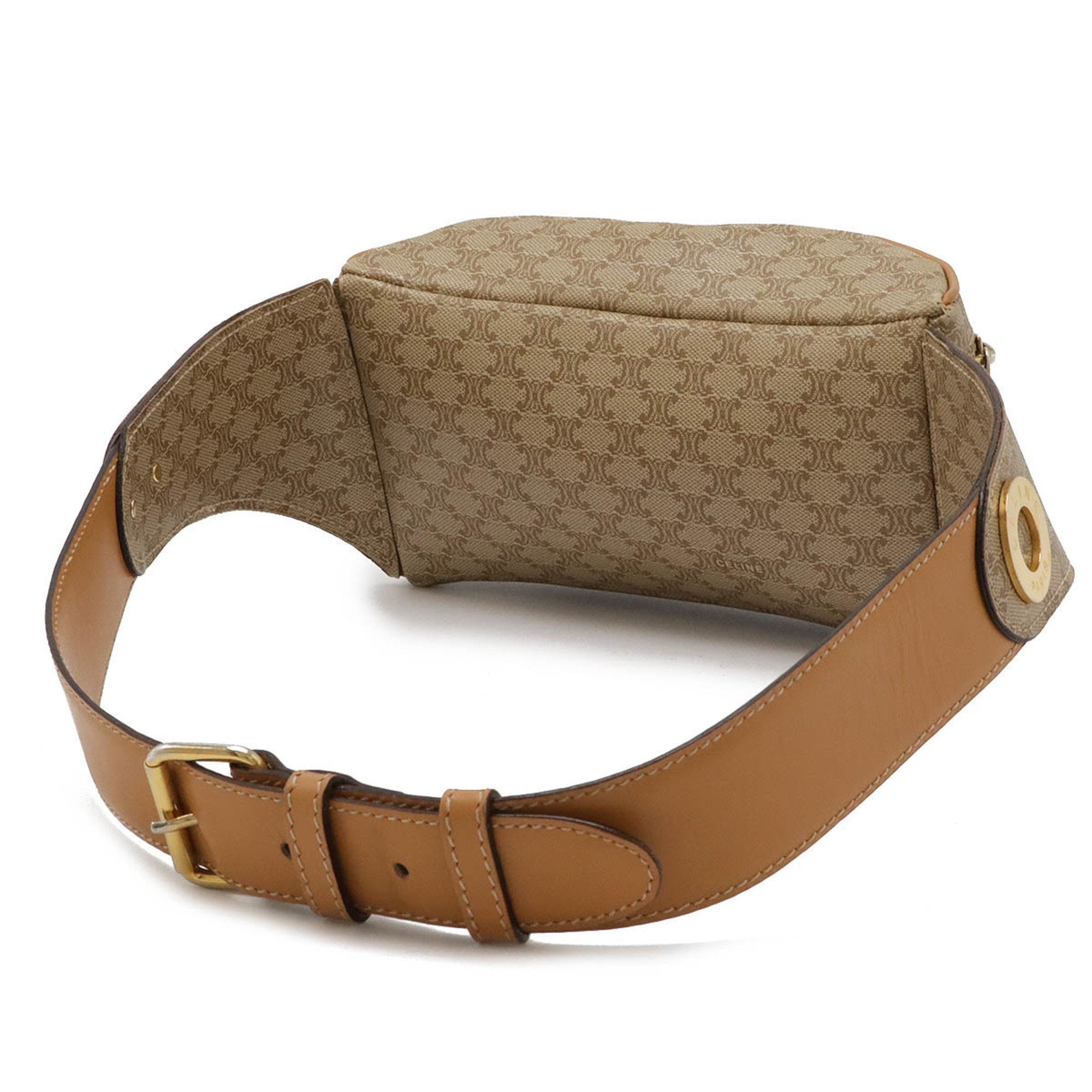 Celine Macadam Beige Pvc Pouch Sling Bag (Pre-Owned)