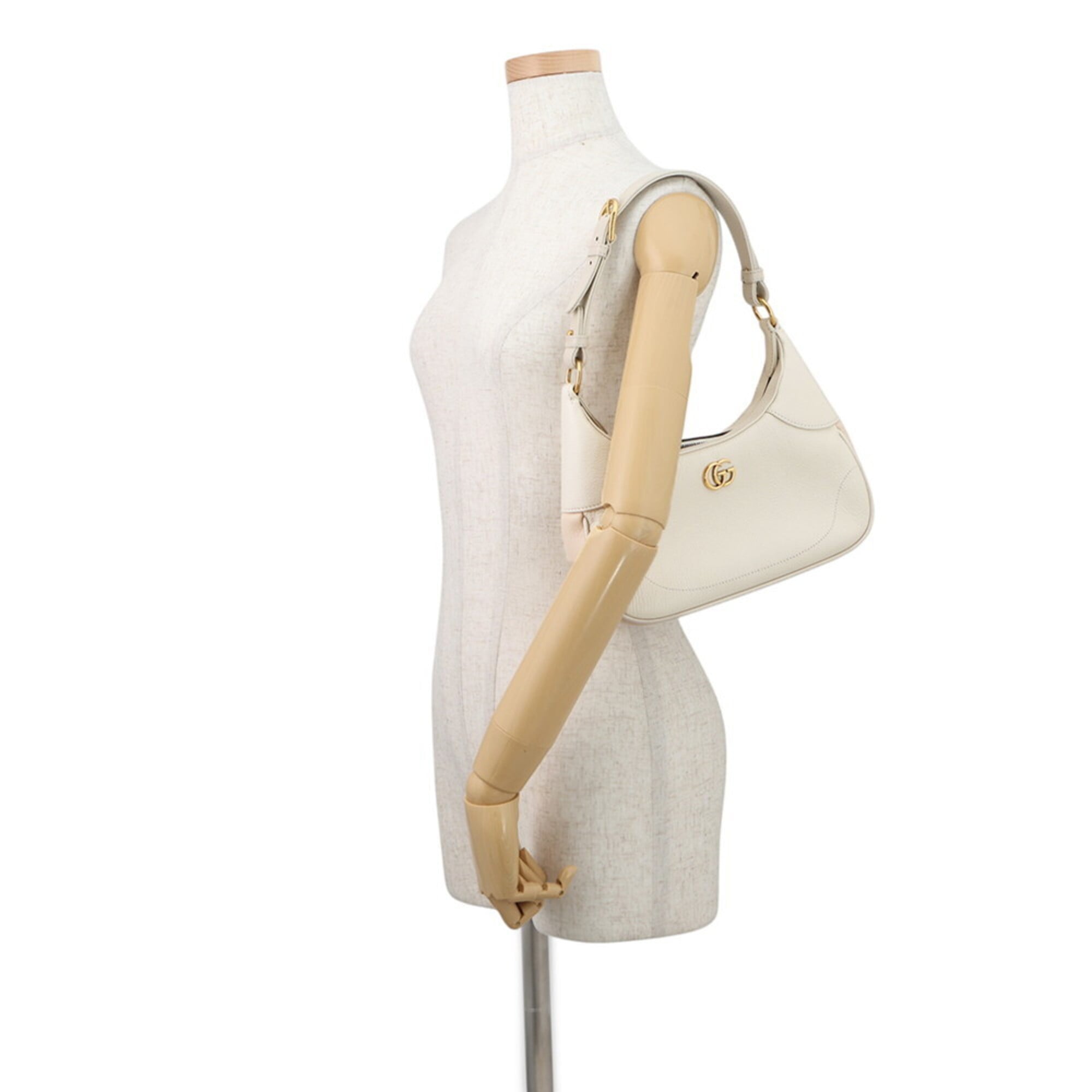 Gucci White Leather Handbag Shoulder Bag (Pre-Owned)