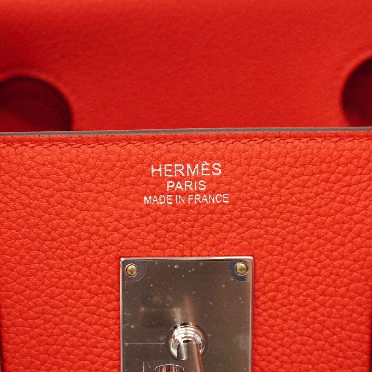 Hermes Red Color Togo Leather Handbag (Pre-Owned)