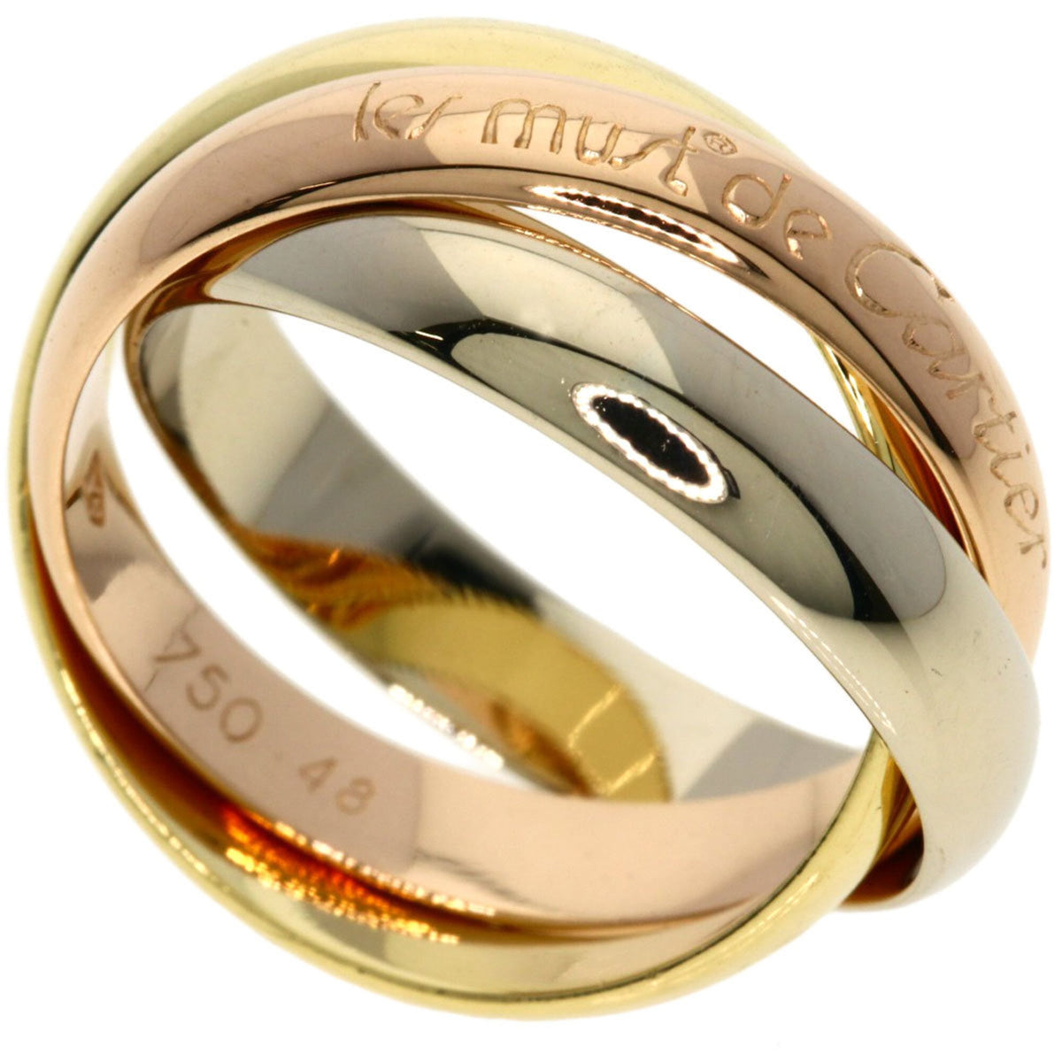 Cartier Trinity Yellow Gold (18K) Pink Gold (18K) White Gold (18K) Band Ring (Pre-Owned)