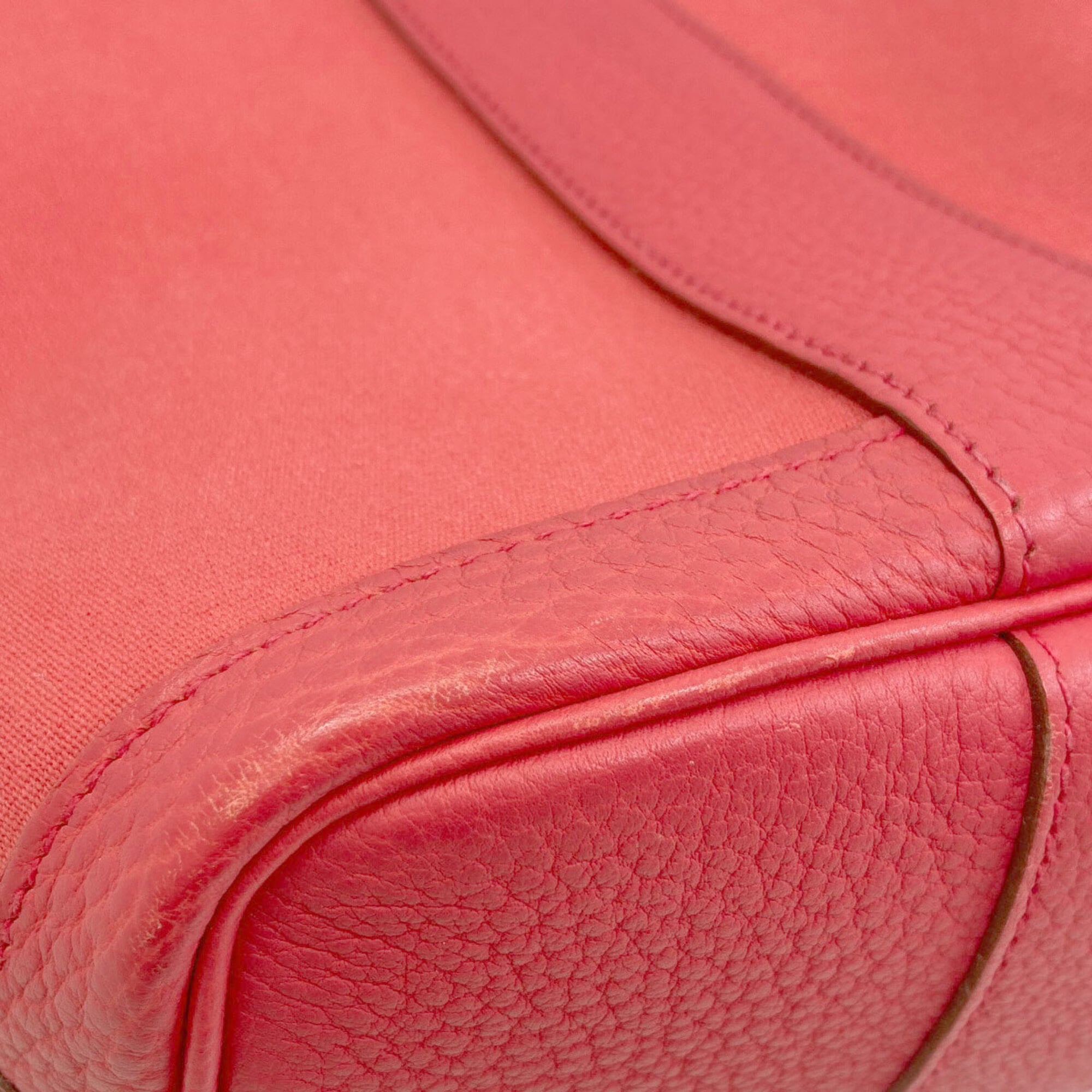 Hermes Pink Toile Officier Tote Bag (Pre-Owned)