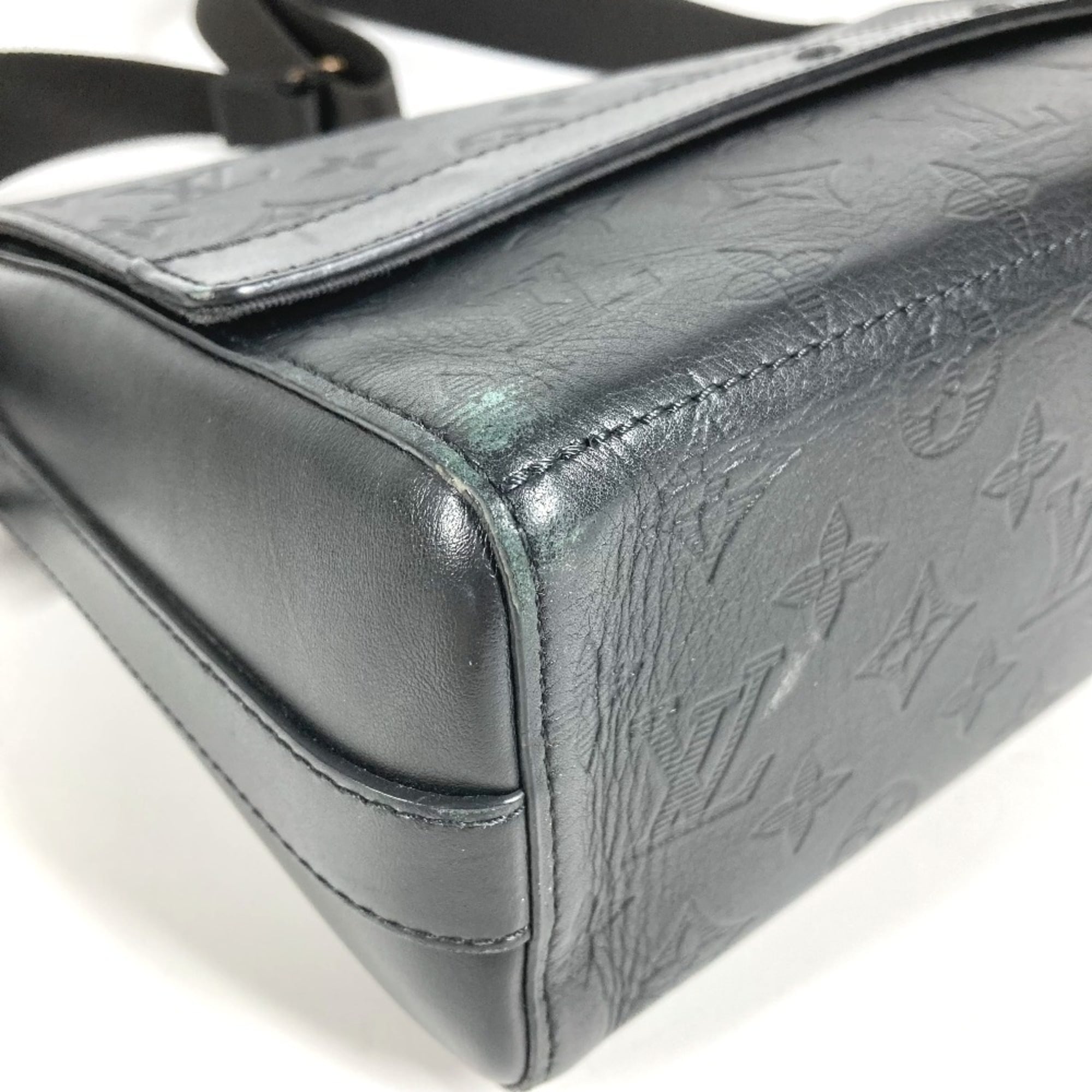 Louis Vuitton Monogram Shadow Black Monogram Shadow Messenger Bag Shoulder Bag (Pre-Owned)