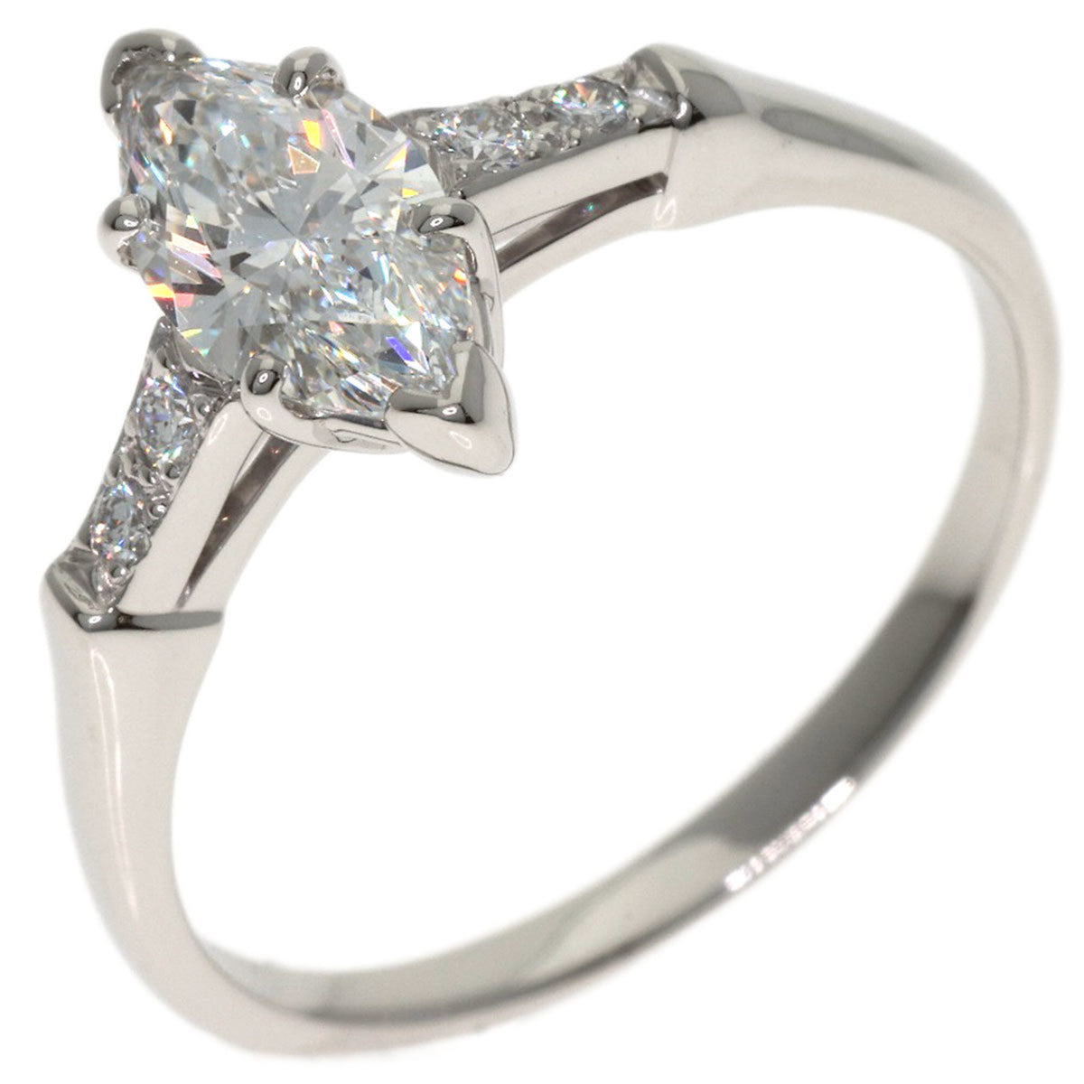 Harry Winston Silver Platinum 950 Anniversary Ring (Pre-Owned)