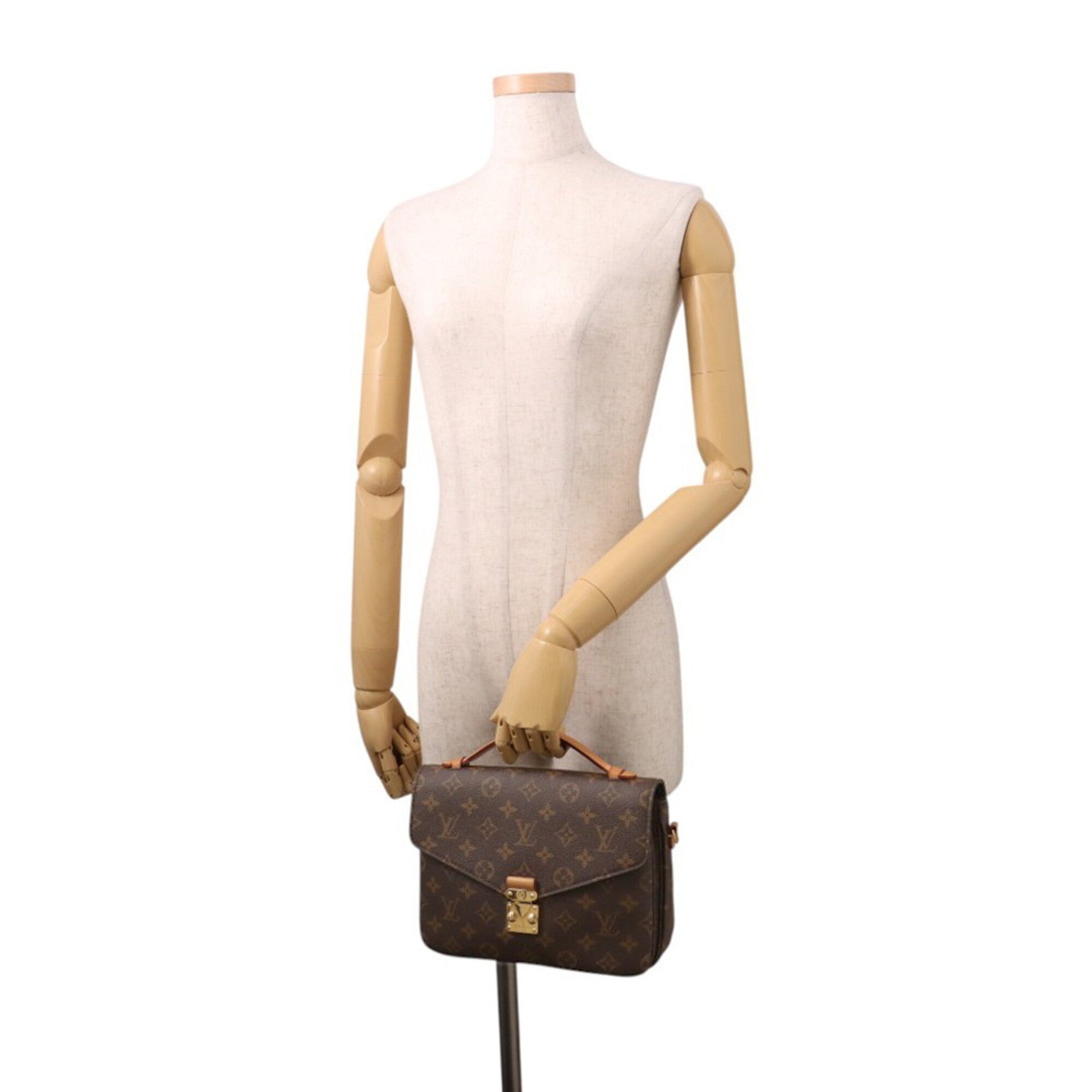 Louis Vuitton Brown Monogram Handbag Pochette (Pre-Owned)