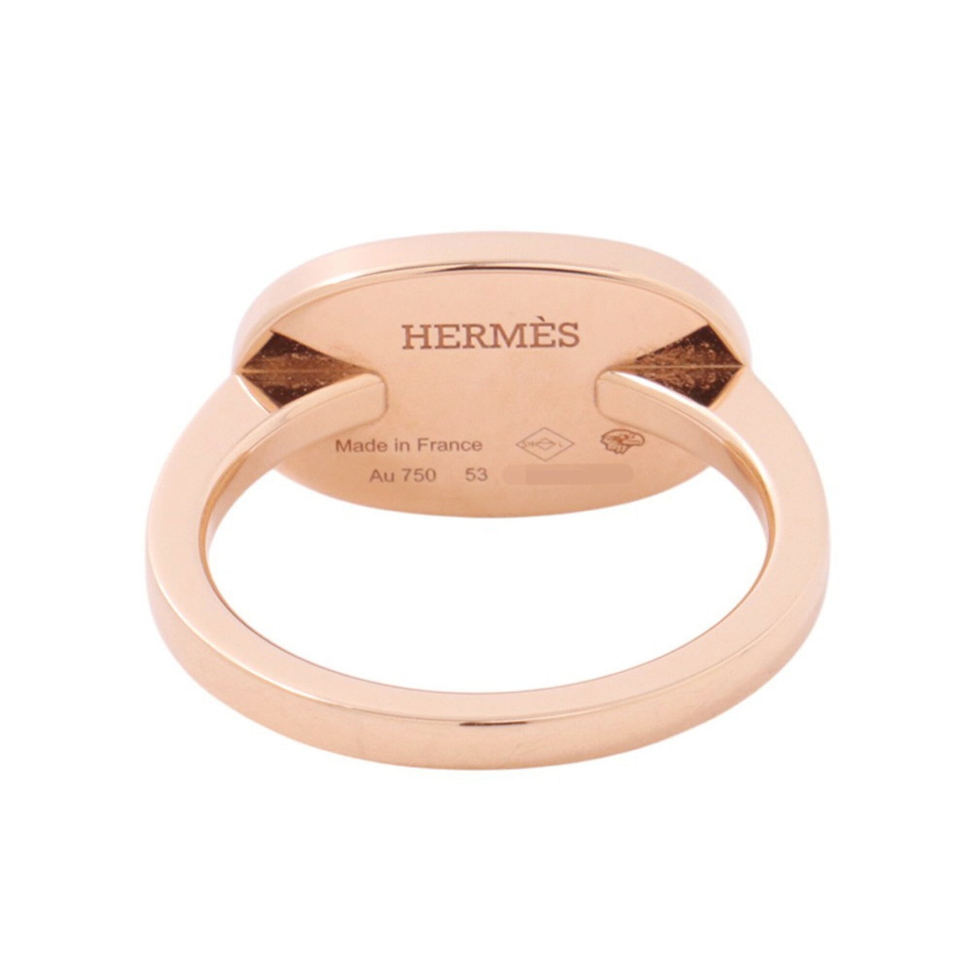 Hermes Pink Gold (18K) Ceramic Band Ring (Pre-Owned)