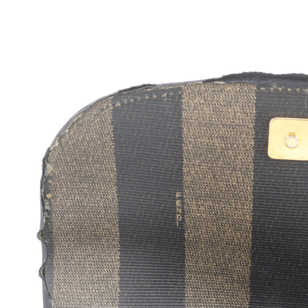 Fendi Black Brown Leather Coated Canvas Handbag Shoulder Bag Tote Bag (Pre-Owned)