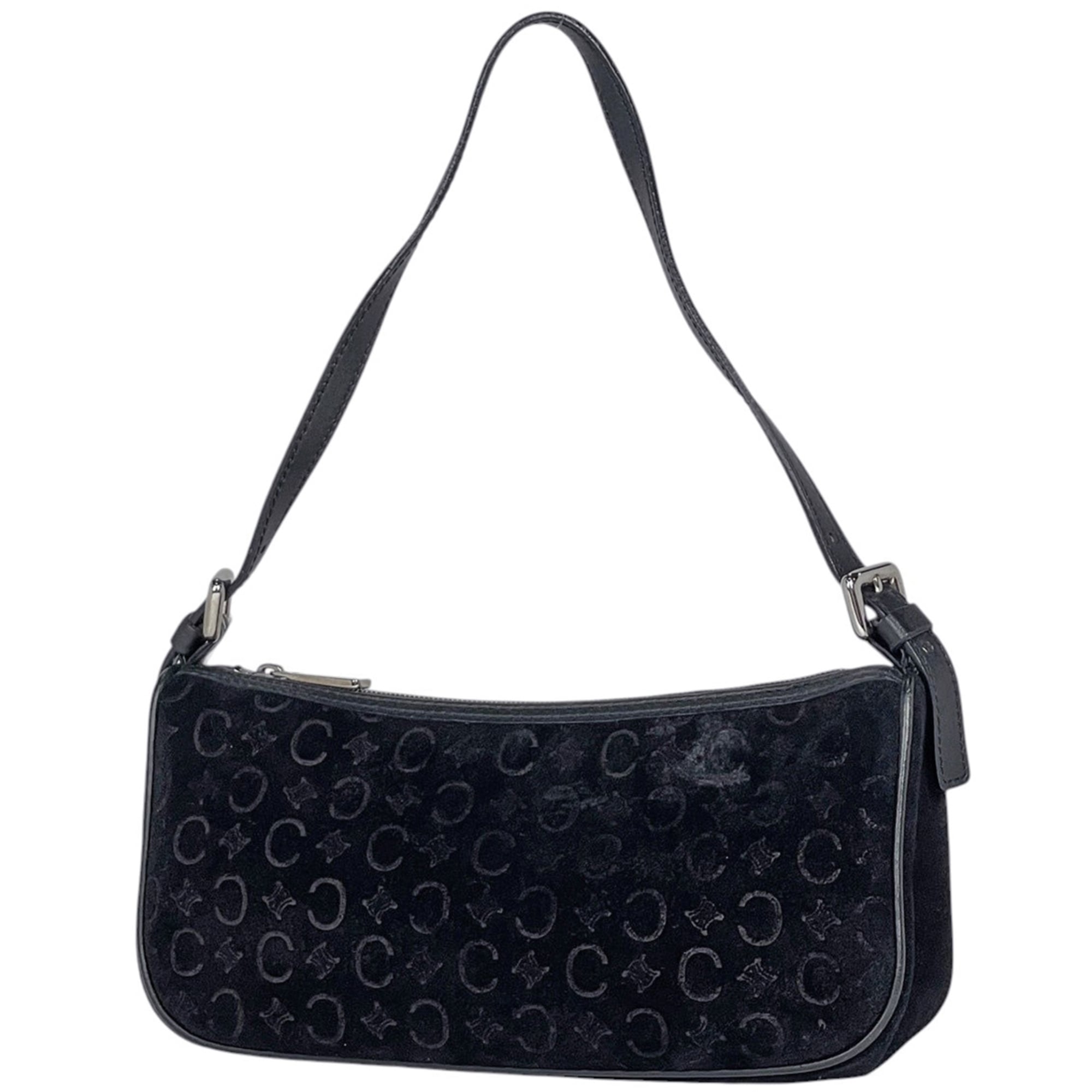 Celine Black Suede Leather Handbag (Pre-Owned)