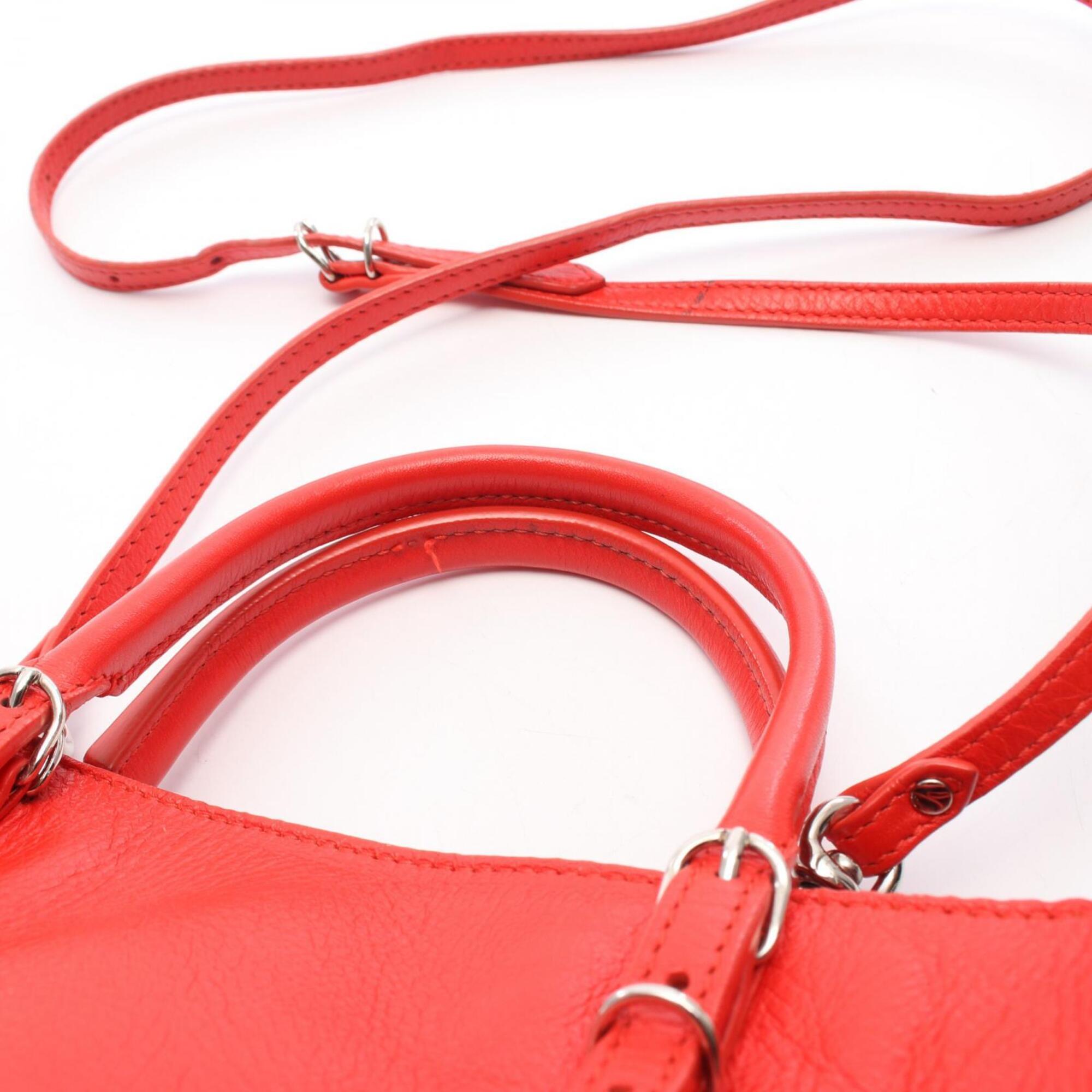 Balenciaga Red Color Leather Handbag (Pre-Owned)