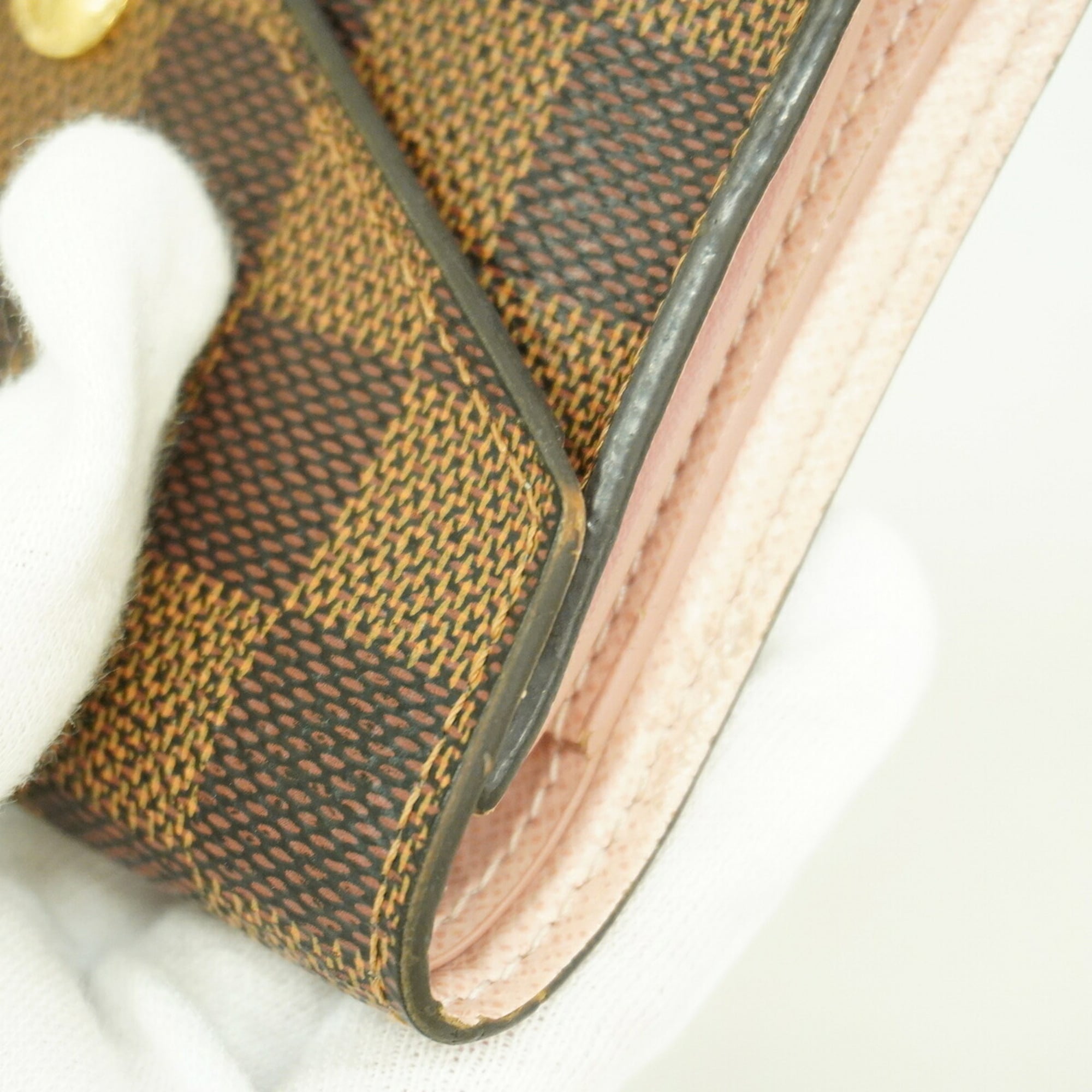 Louis Vuitton Ebene Rose Ballerine Wallet (Tri-Fold) (Pre-Owned)