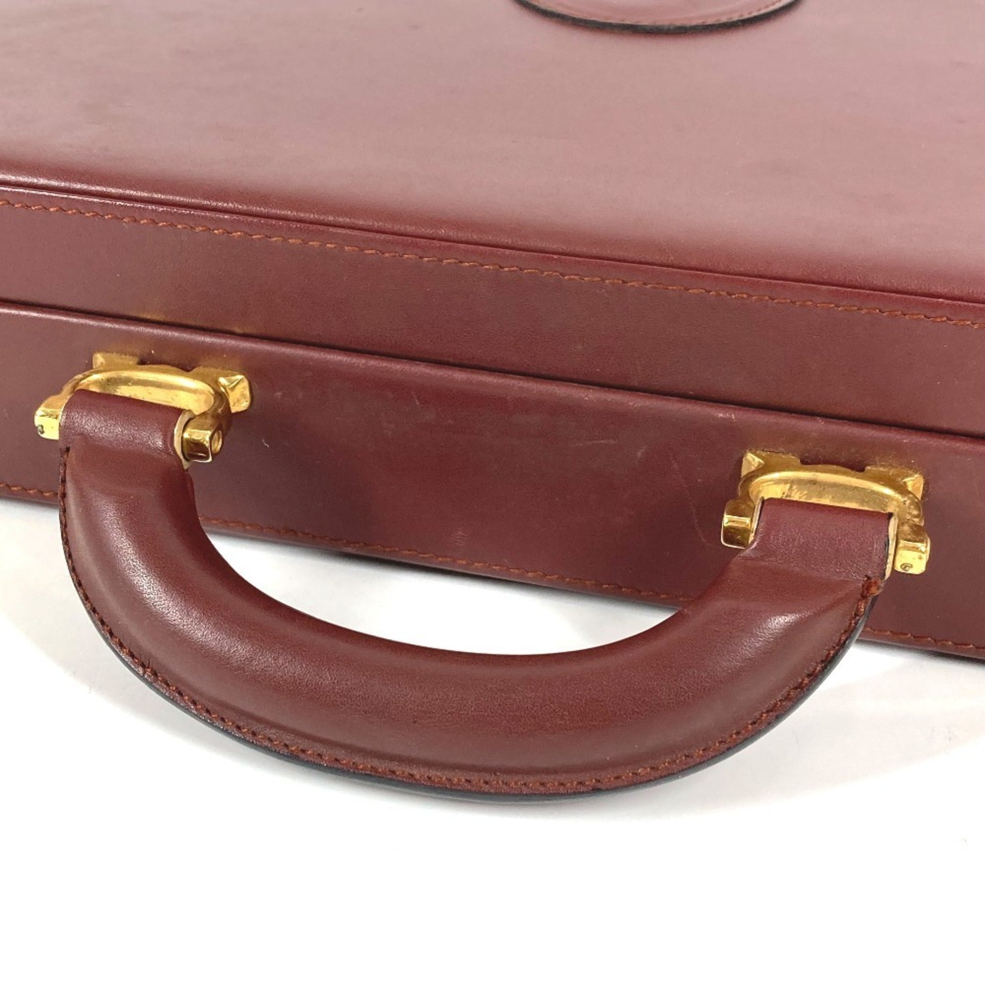 Cartier Must Wine Red Leather Attaché Case (Pre-Owned)