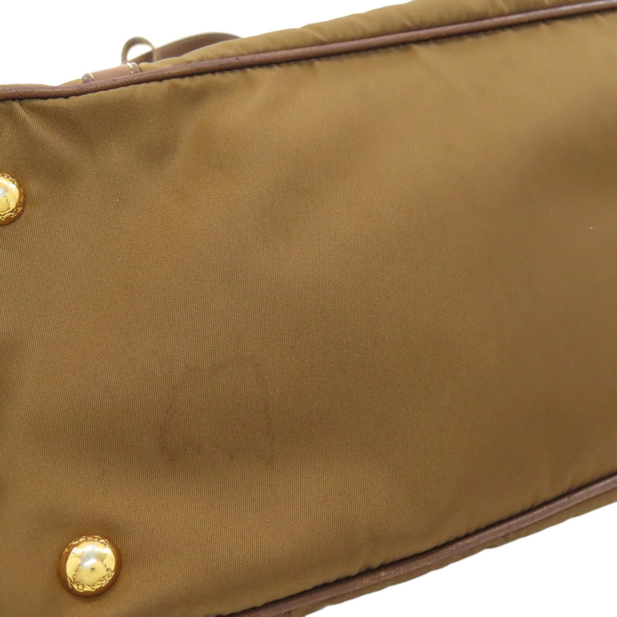 Prada Brown Nylon Handbag (Pre-Owned)