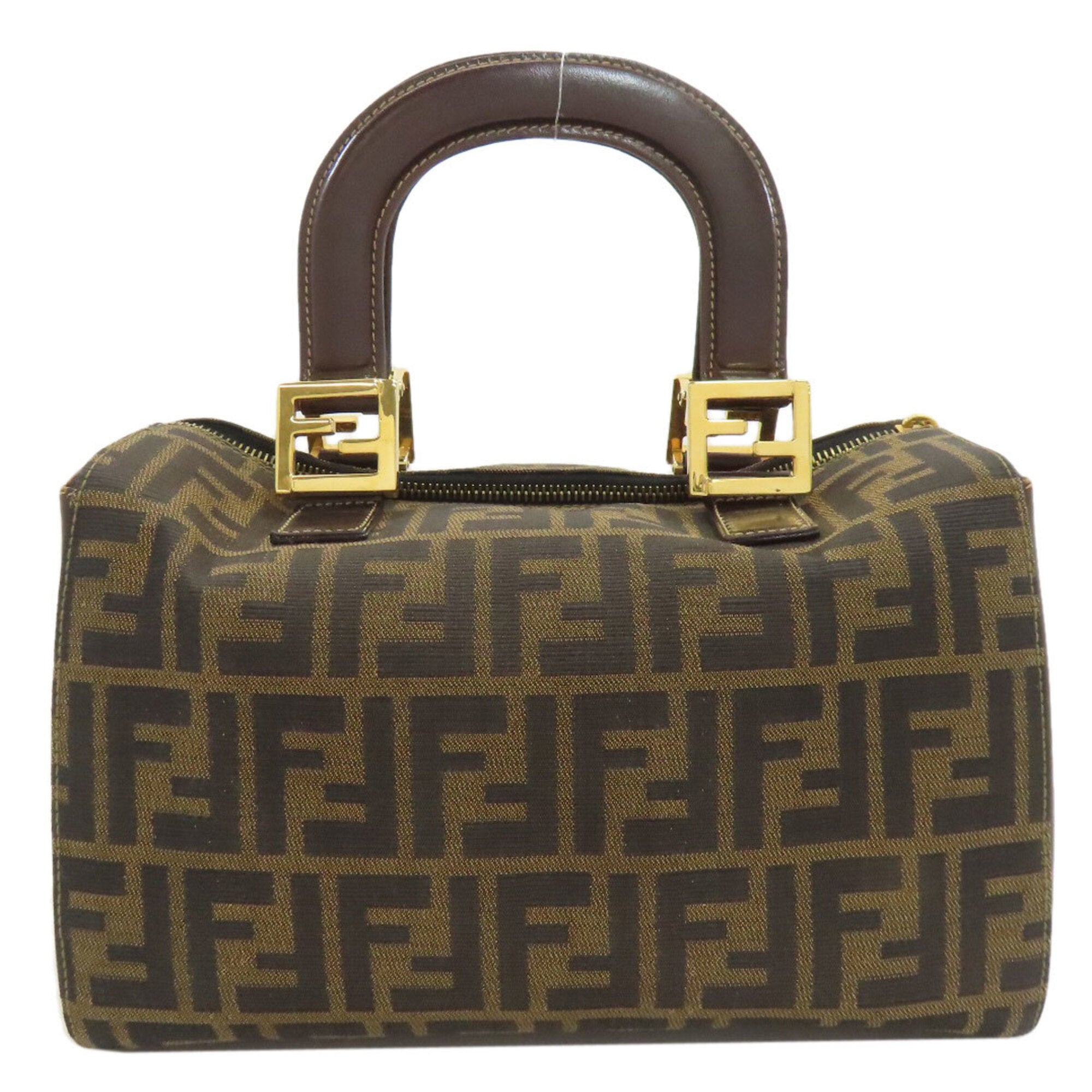 Fendi Brown Zucca Handbag (Pre-Owned)