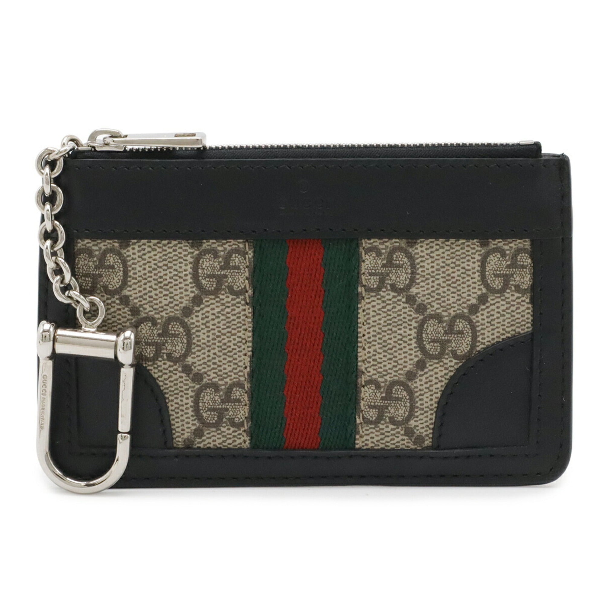 Gucci Gg Supreme Beige Brown Black Green Red Color Gg Supreme Leather Coin Purse/Coin Case (Pre-Owned)