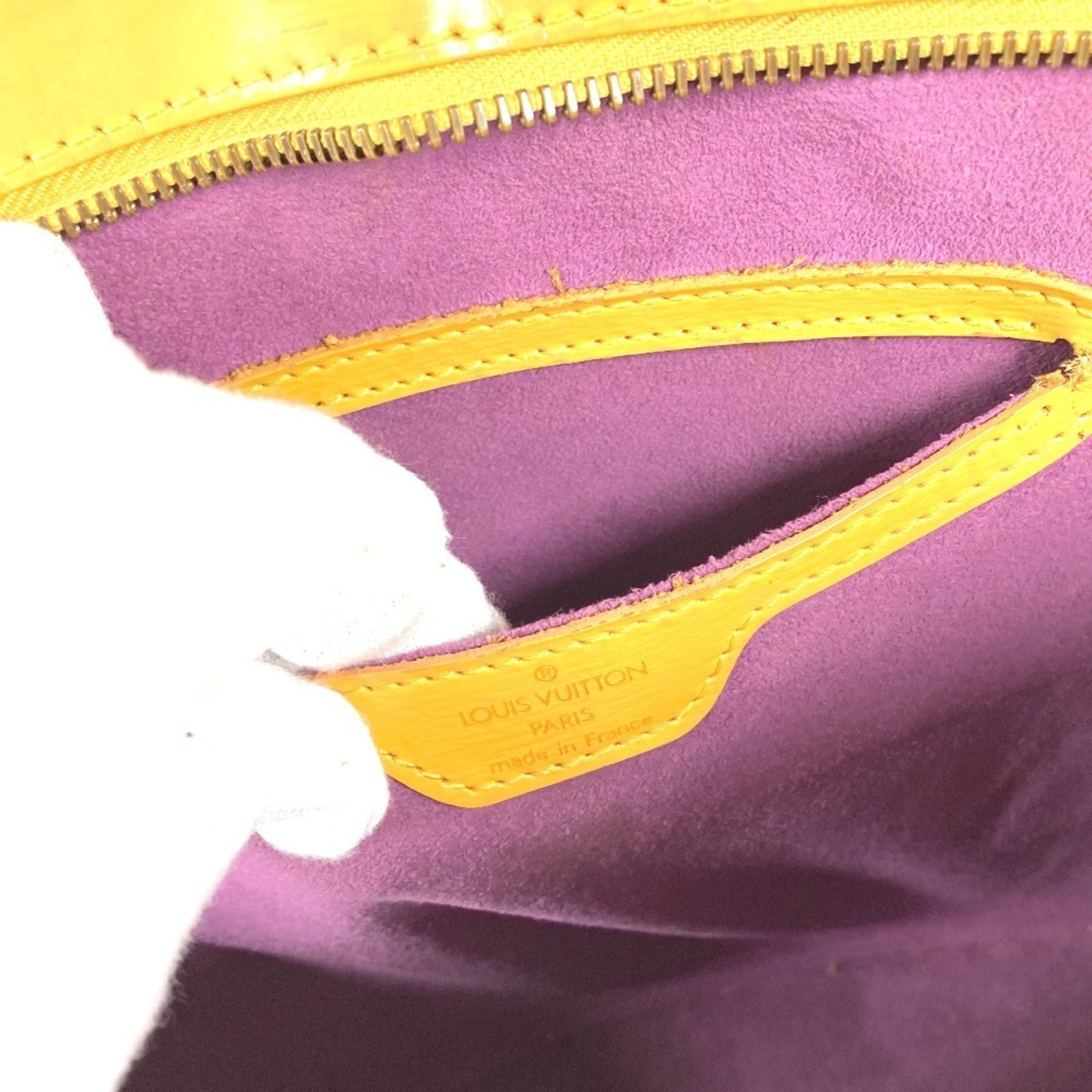 Louis Vuitton Yellow Epi Leather Handbag Tote Bag (Pre-Owned)