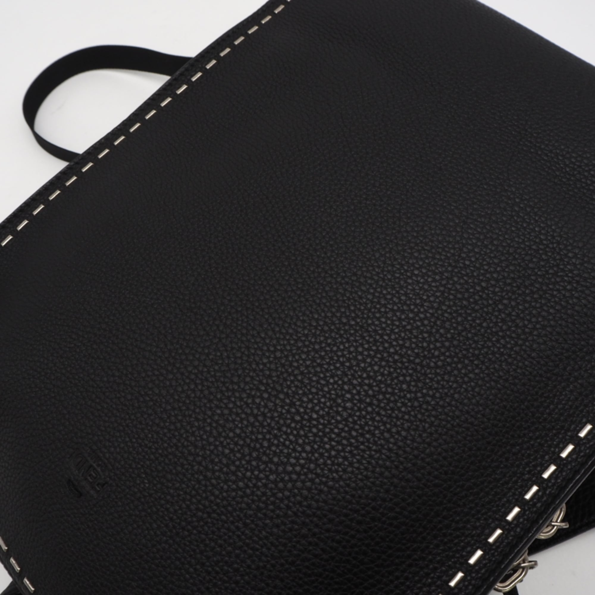 Fendi Selleria Black Leather Backpack (Pre-Owned)