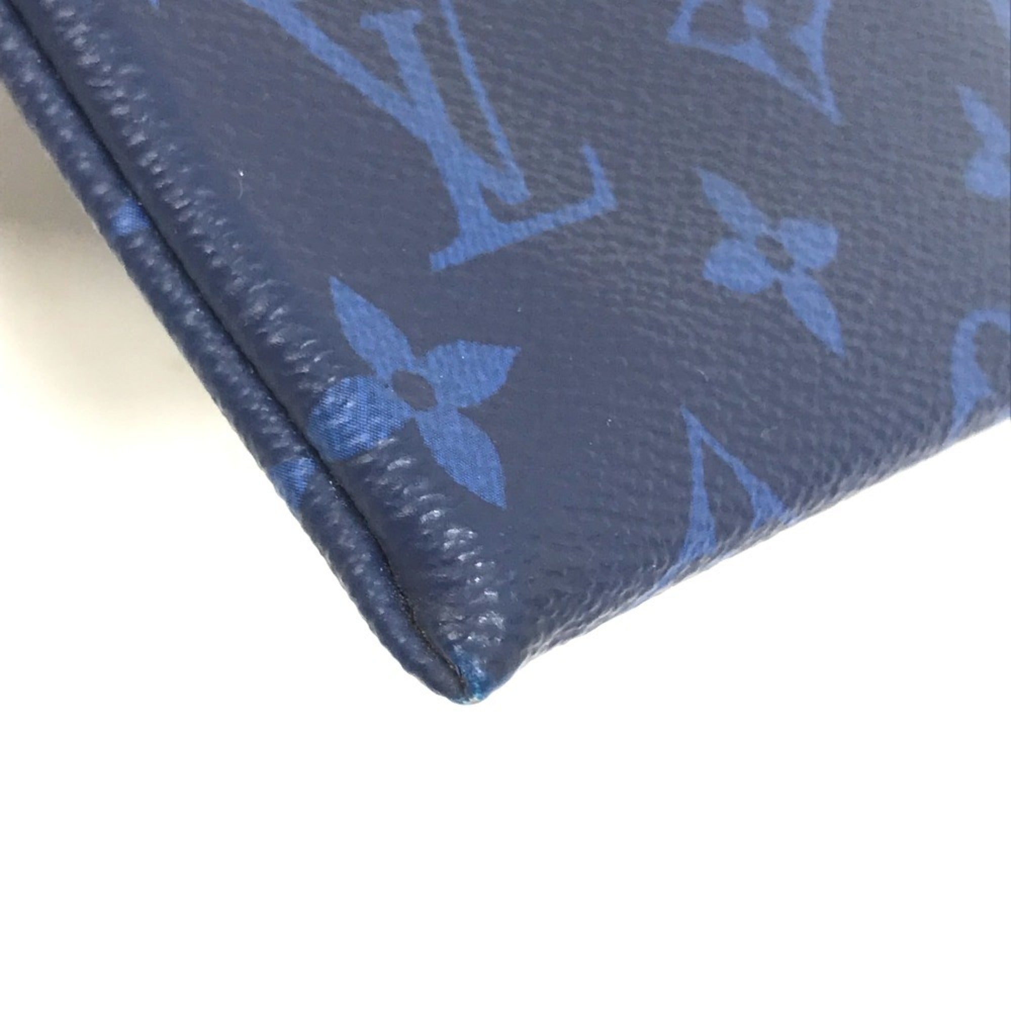 Louis Vuitton Blue Taigarama Clutch Bag Pochette Pouch (Pre-Owned)