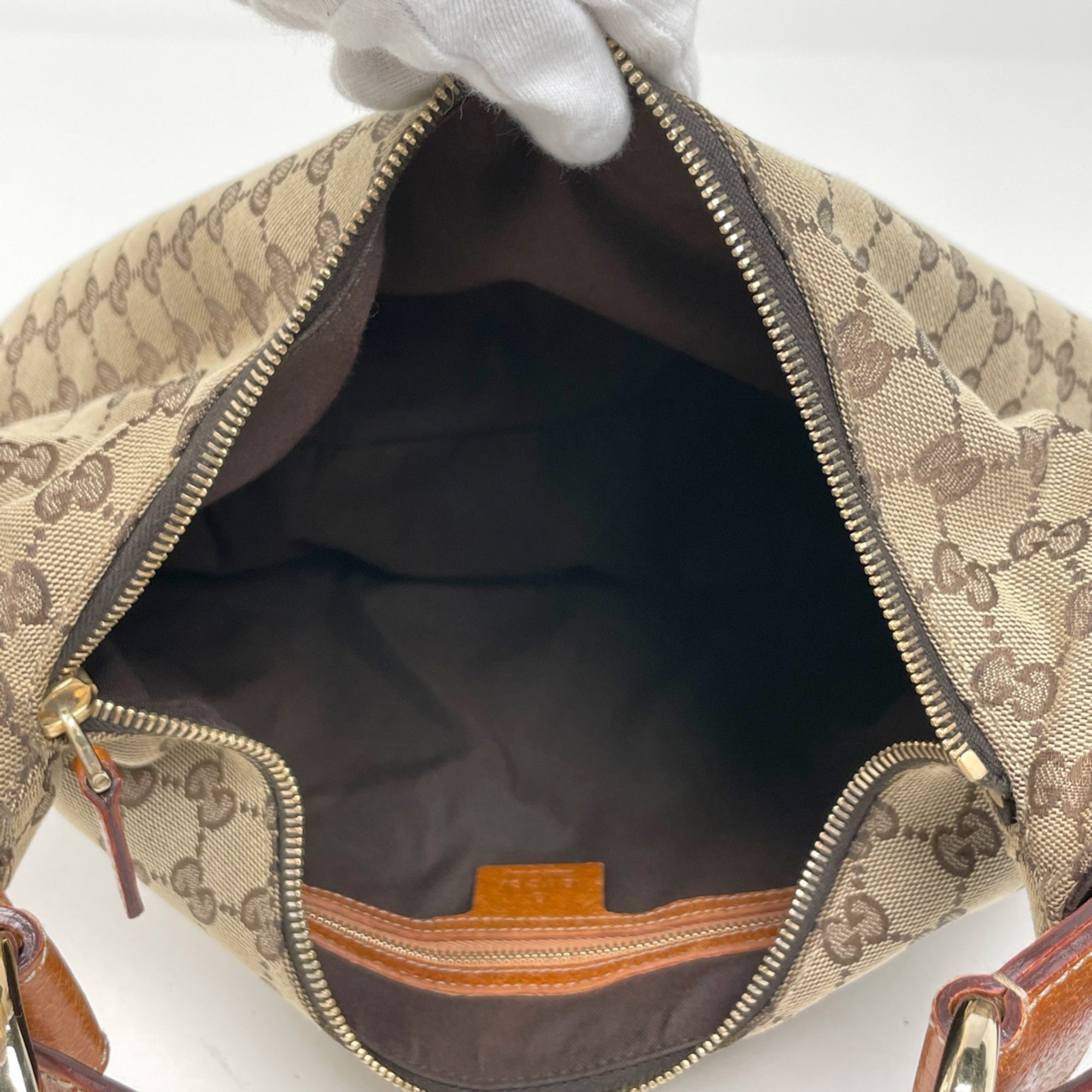 Gucci Brown Gg Canvas Handbag Shoulder Bag (Pre-Owned)