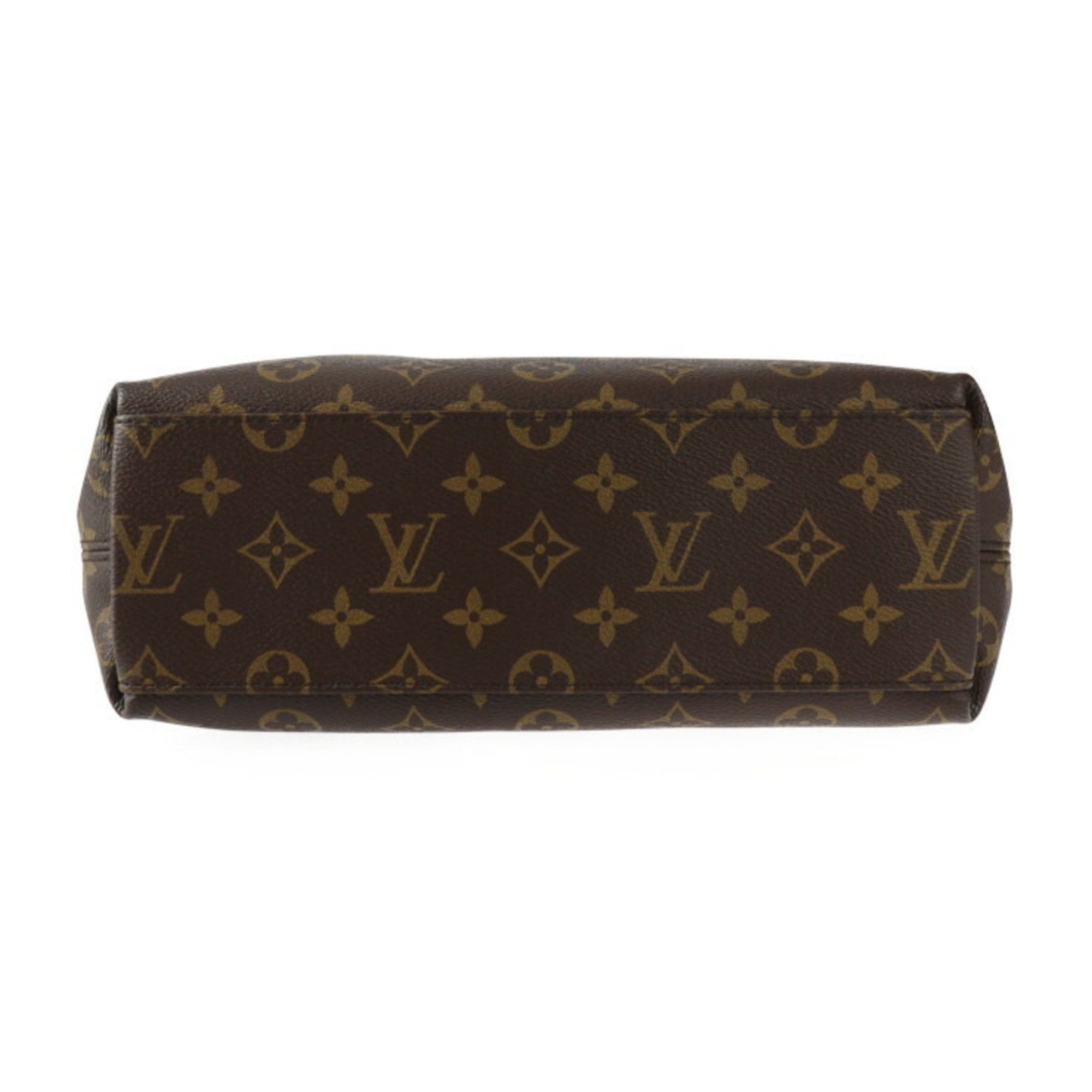 Louis Vuitton Brown Monogram Leather Handbag Shoulder Bag Tote Bag (Pre-Owned)