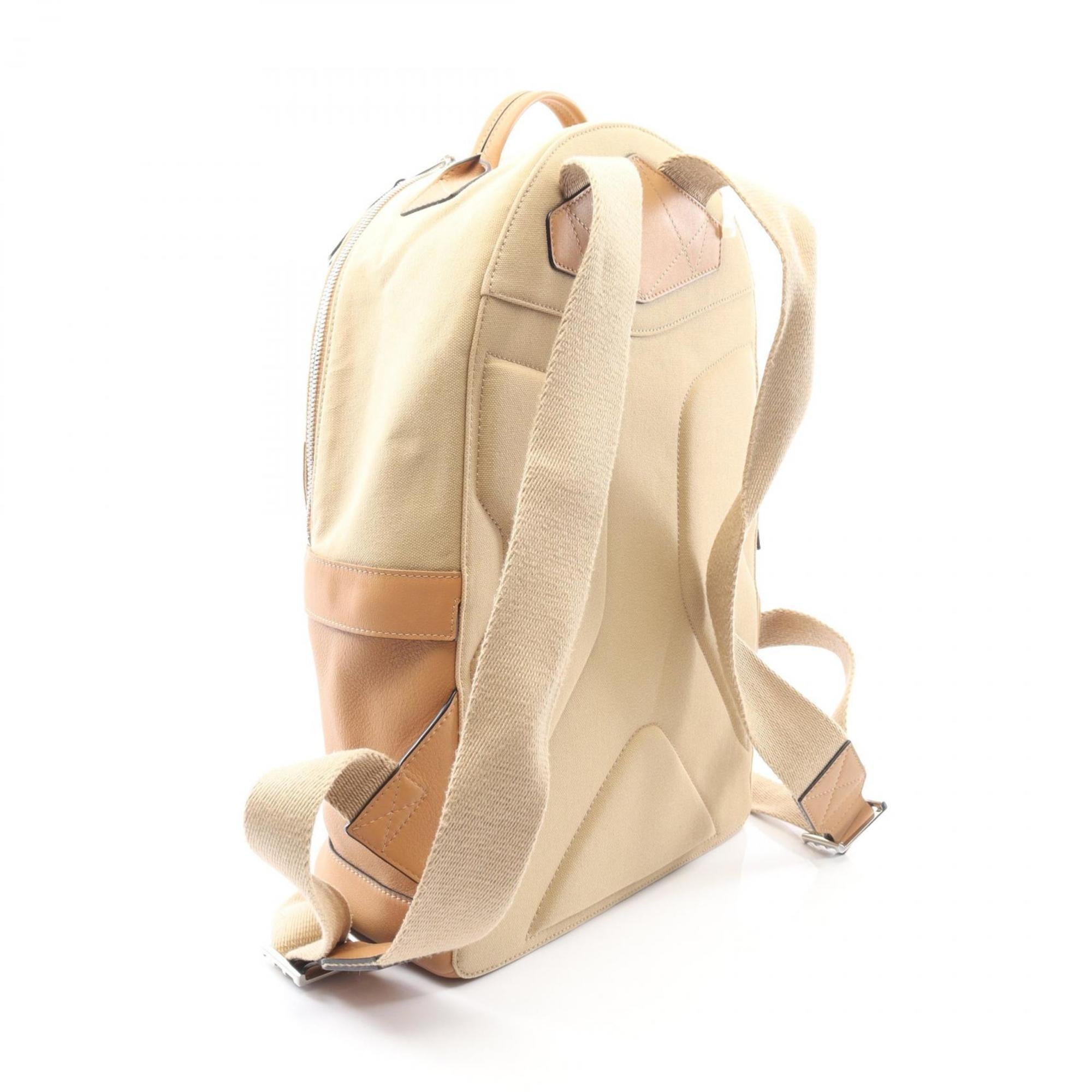 Loewe Beige Canvas Leather Backpack (Pre-Owned)